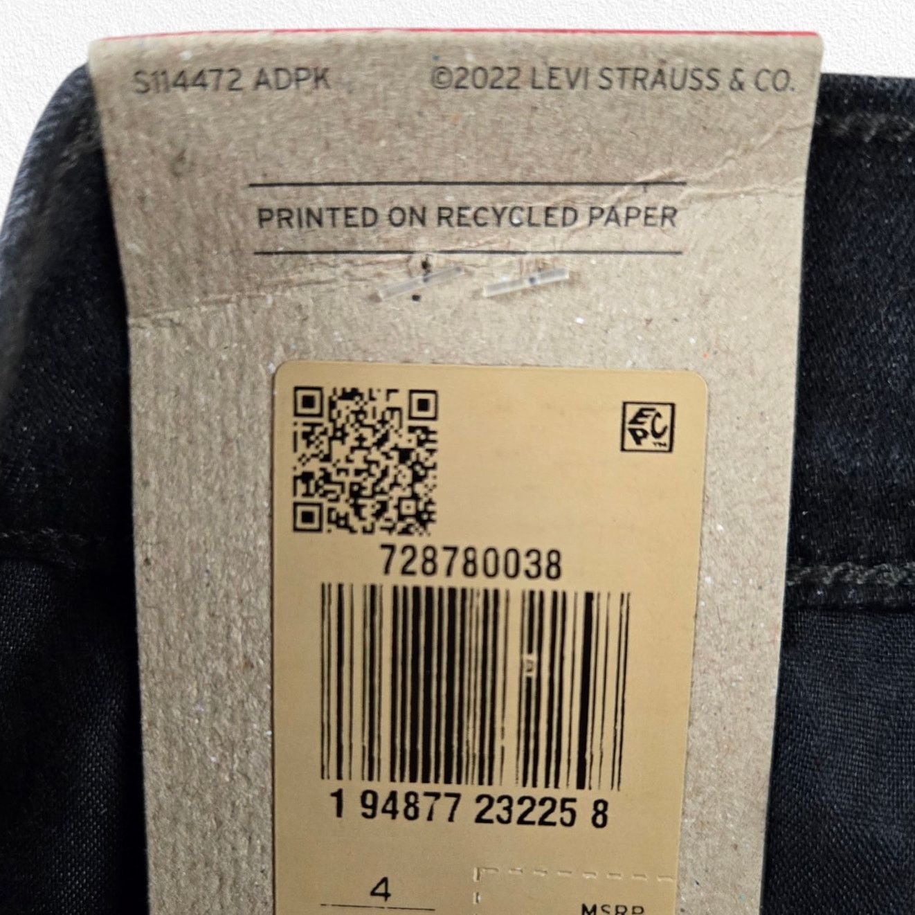 Levi's Levi's Black High Rise Cut Off Denim Shorts Size 27 Size 27" / US 4 / IT 40 - 6 Thumbnail