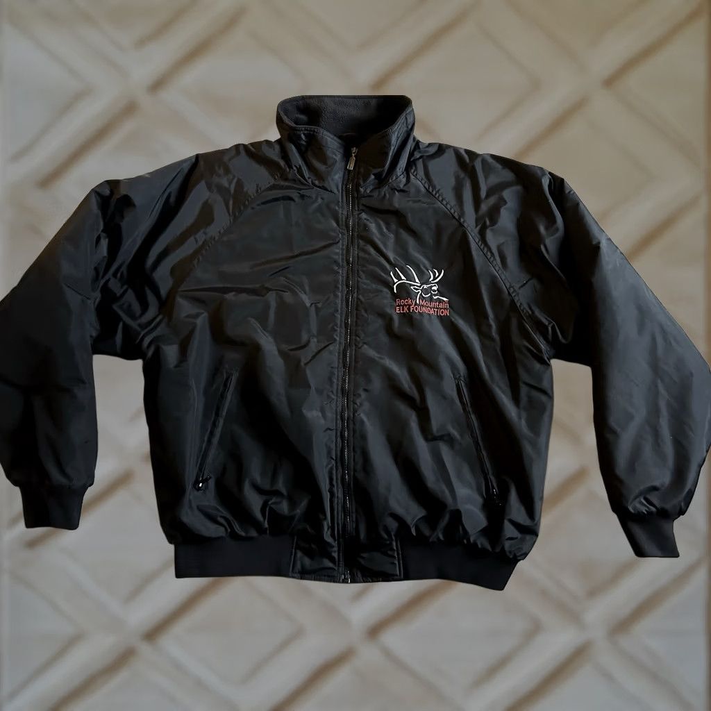 Vintage VINTAGE Rocky Mountain Elk Foundation Embroidered Black Bomber Jacket Mens XL Double Sided Size US XL / EU 56 / 4 - 1 Thumbnail