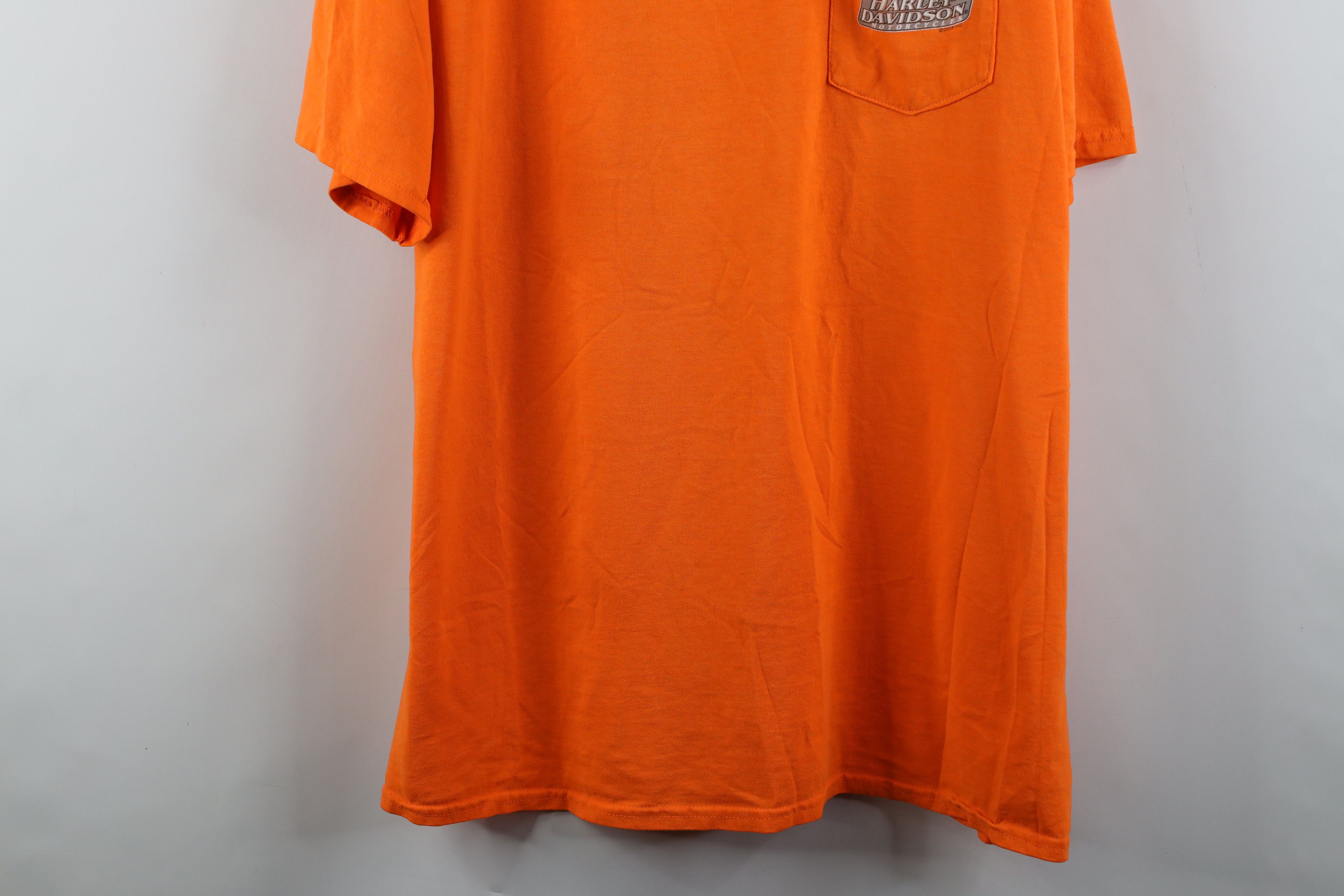 Harley Davidson × Vintage Y2K Harley Davidson Spell Out Pocket Short Sleeve T-Shirt Size US XXL / EU 58 / 5 - 3 Thumbnail
