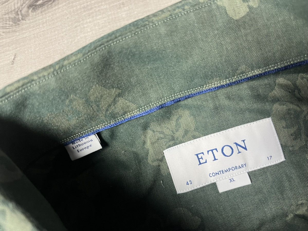 Eton Eton Green Floral Print Shirt size XLarge Size US XL / EU 56 / 4 - 4 Thumbnail