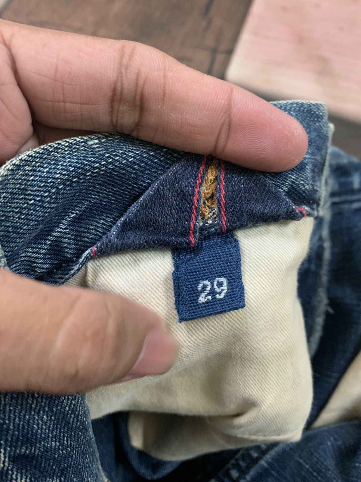 45rpm × Japanese Brand 🇯🇵RUSTY FADED selvedge ‘R’ by 45rpm vintage jeans Size US 30 / EU 46 - 9 Thumbnail