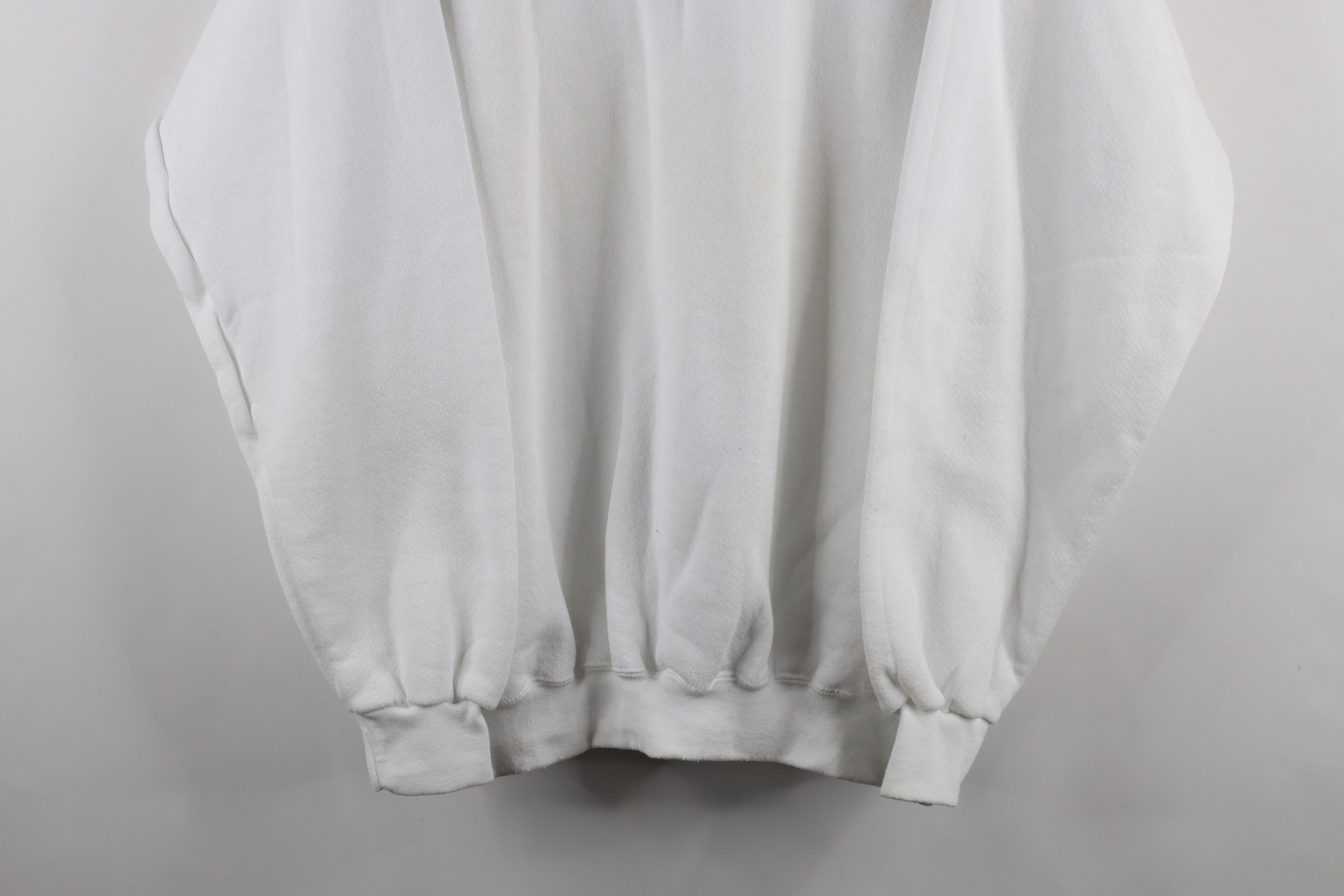 Vintage Vintage 90s Streetwear Large Blank Crewneck Sweatshirt White Size US L / EU 52-54 / 3 - 3 Thumbnail
