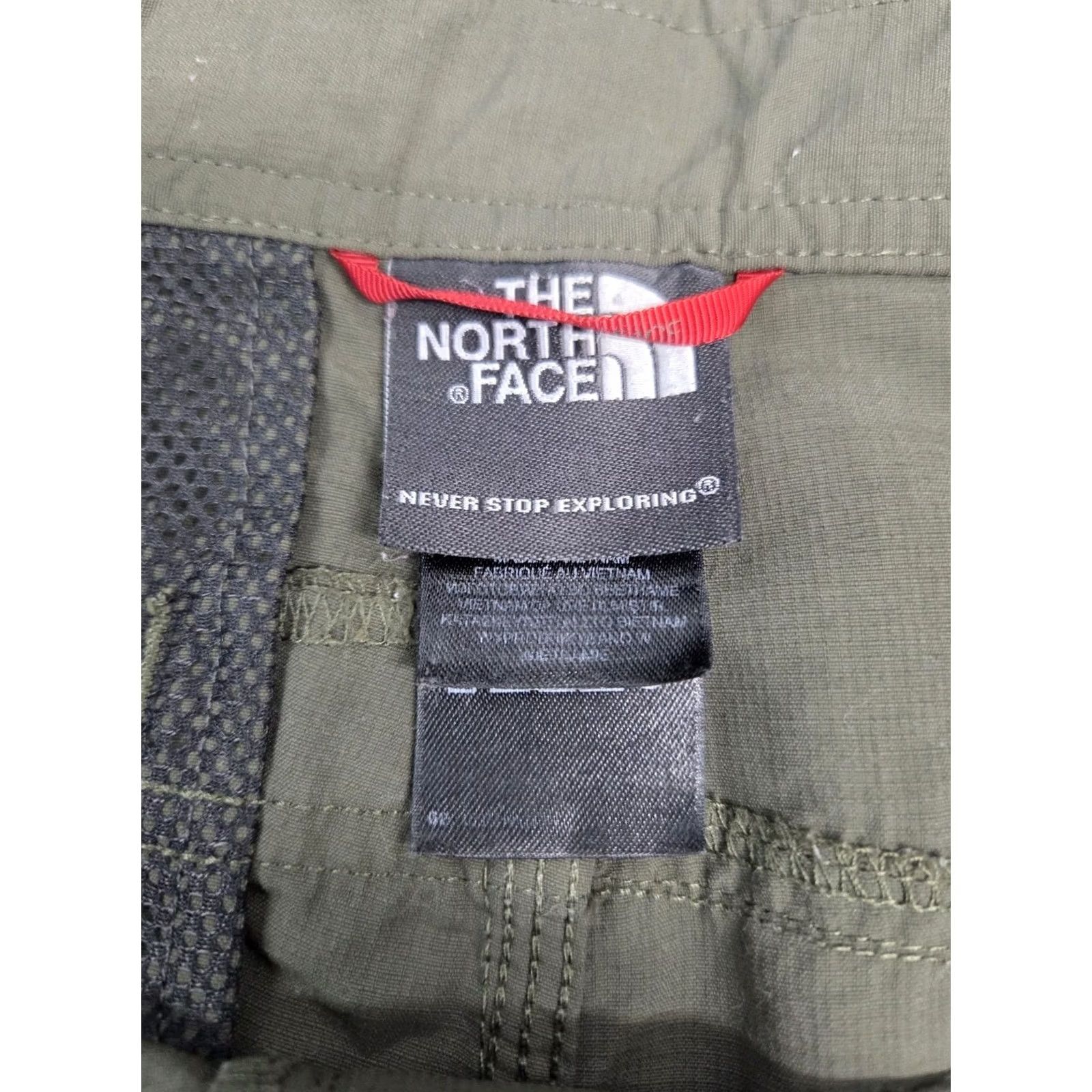 The North Face The North Face Mens Green Cargo Shorts Pockets/Back Pocket Nylon 36/9" #8746 Size US 36 / EU 52 - 3 Thumbnail