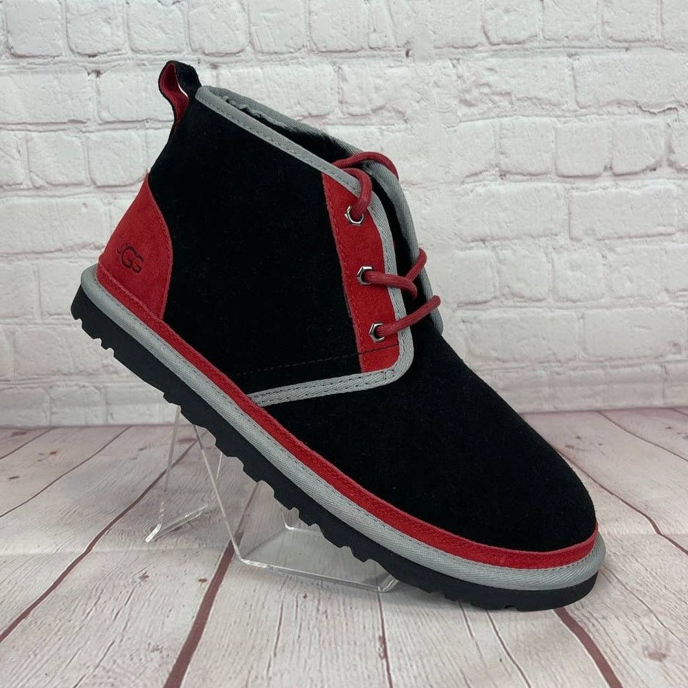Ugg Ugg Neumel Mashup Black Red Suede Chukka Boots Mens Size 9 Size US 9 / EU 42 - 1 Thumbnail