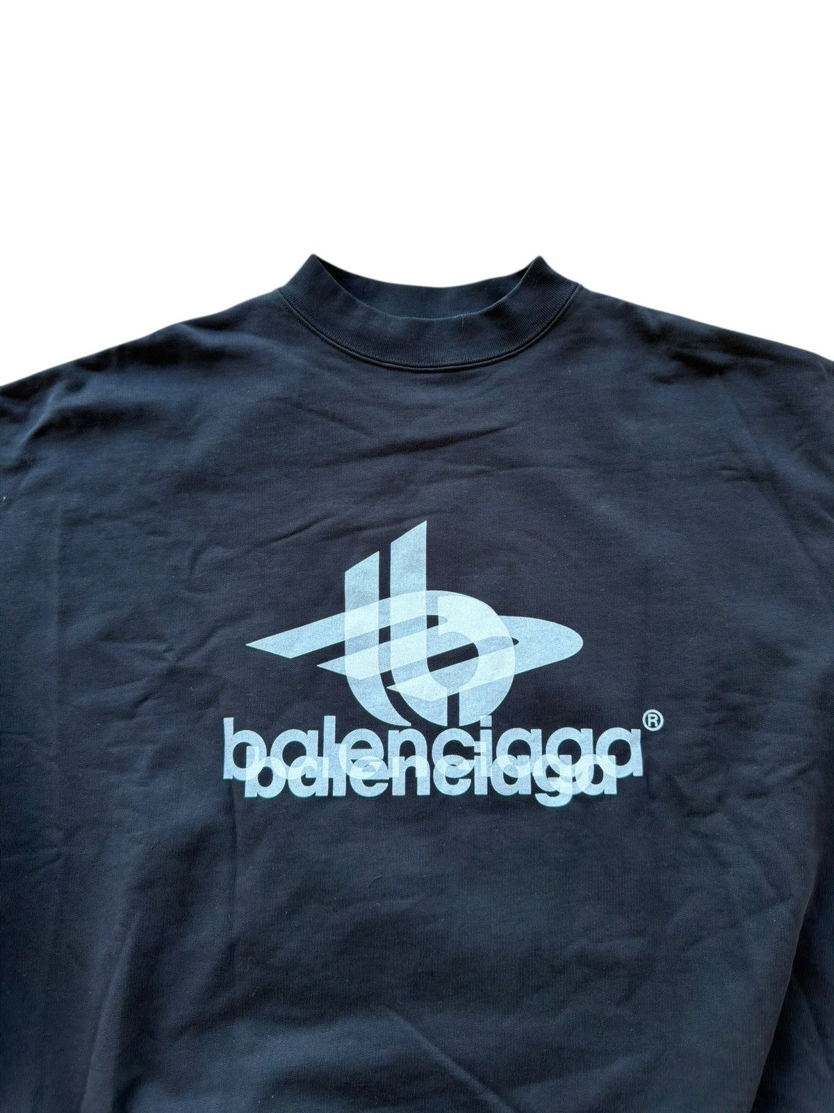 Balenciaga *RARE* BALENCIAGA 3B SPORT LOGO DEMNA GHOST BOXY CREWNECK Size US S / EU 44-46 / 1 - 7 Thumbnail