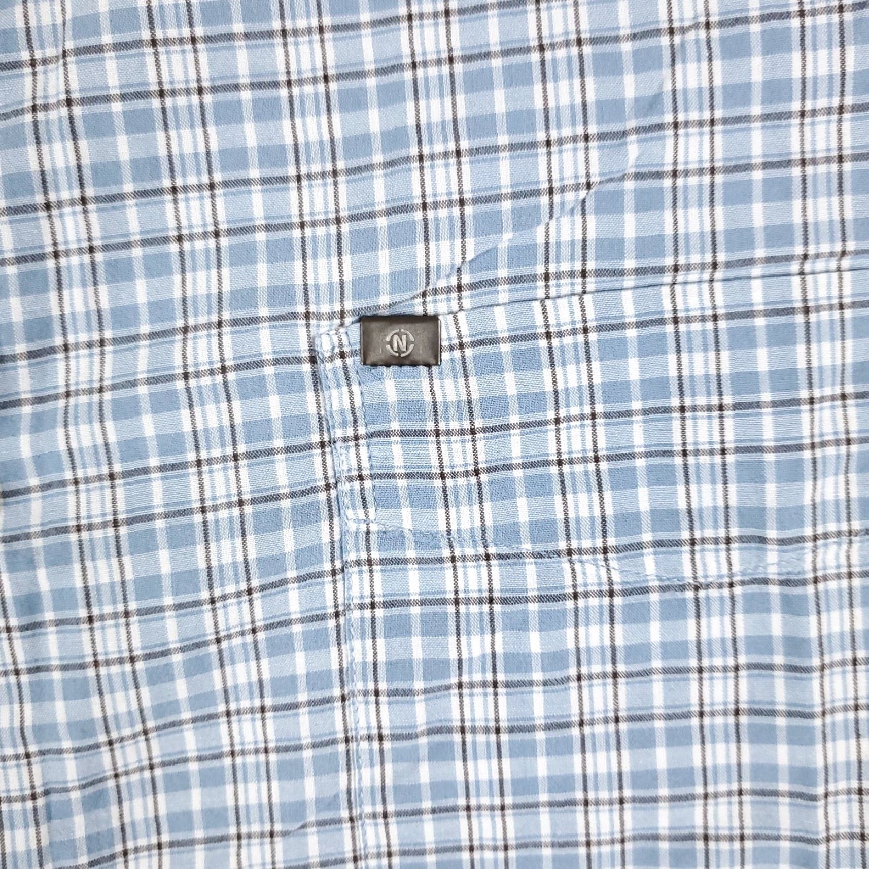 Nautica Nautica Shirt Mens Medium Blue Plaid Button-Up Short Sleeve Casual Office Workwear button-down M Blue Mens Size US M / EU 48-50 / 2 - 2 Thumbnail