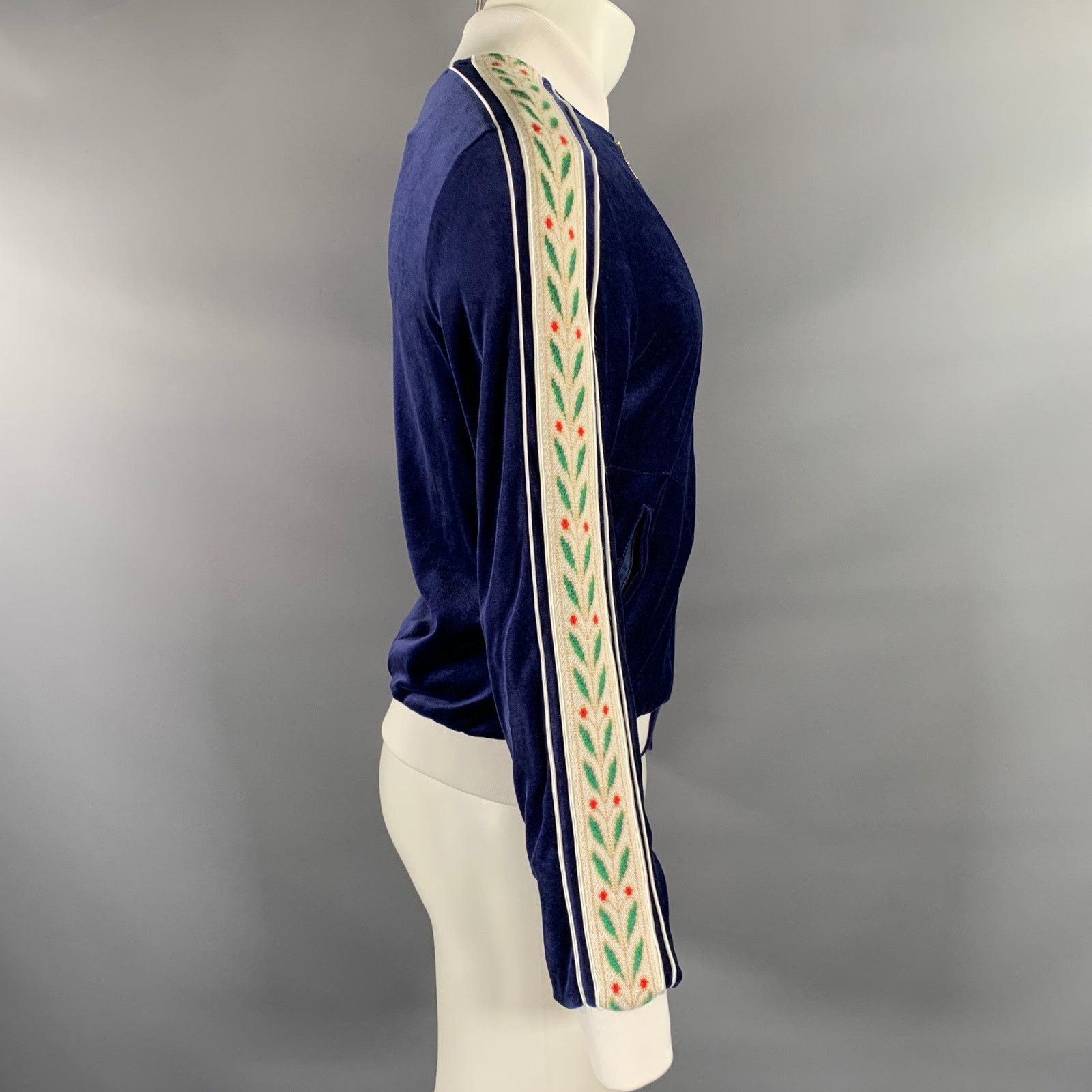 Casablanca CASABLANCA Size S Navy Cotton Blend Track Jacket Size US S / EU 44-46 / 1 - 3 Thumbnail