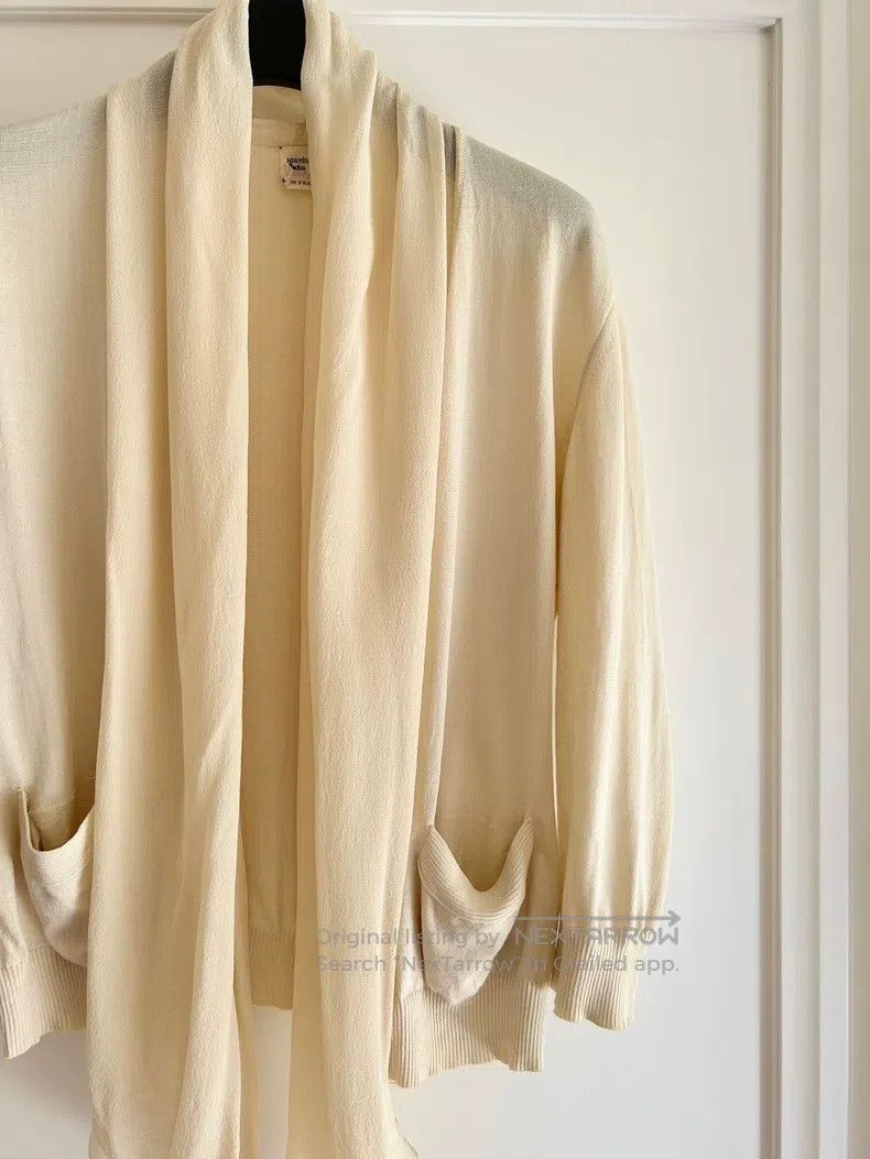Hermes Hermes Scarf Decorated Knitted Cardigan, Cream Beige Cotto Size XS / US 0-2 / IT 36-38 - 5 Thumbnail