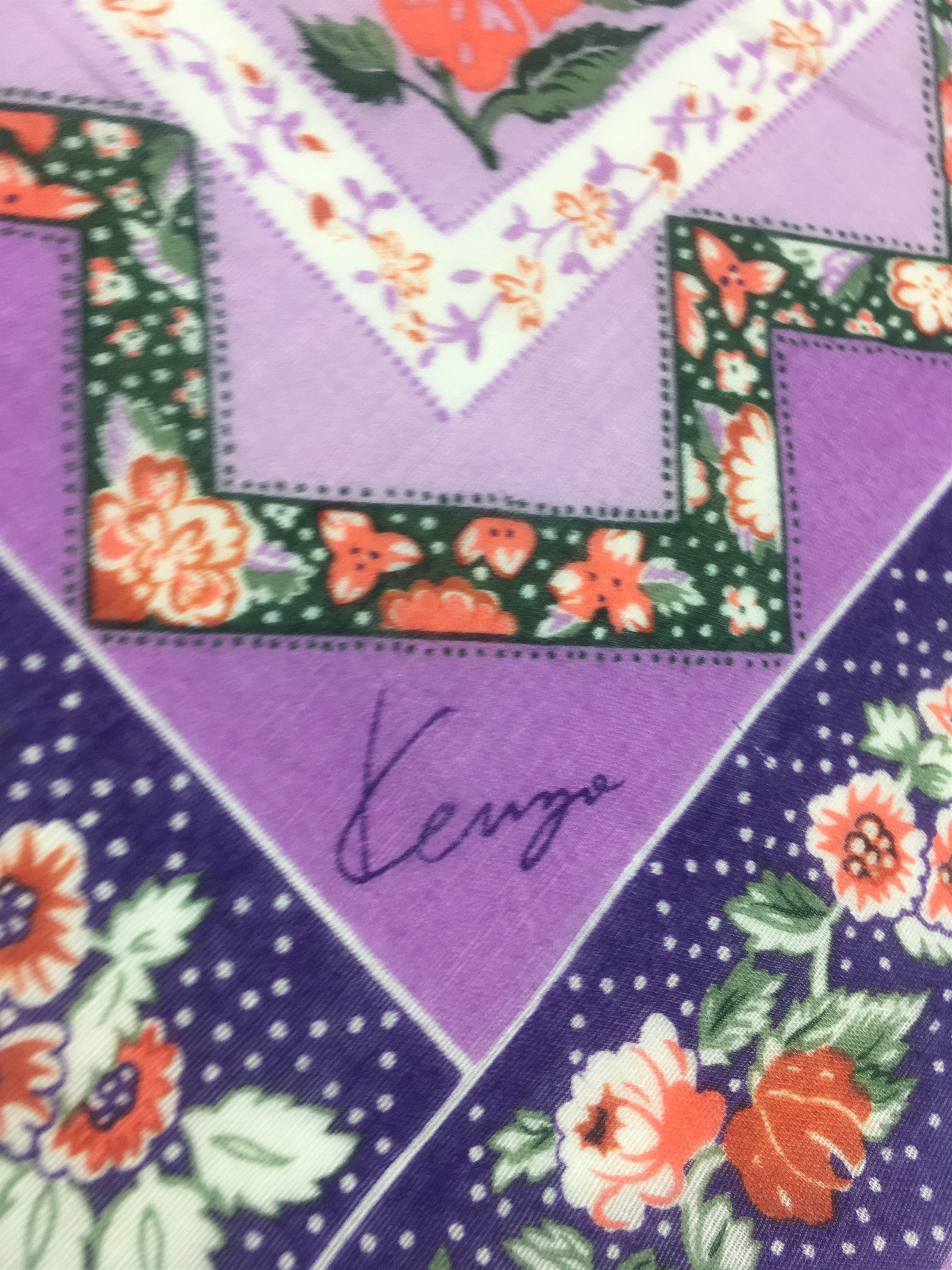 Kenzo Kenzo Handkerchief / Bandana / Neckerchief HKC0157 Size ONE SIZE - 4 Thumbnail