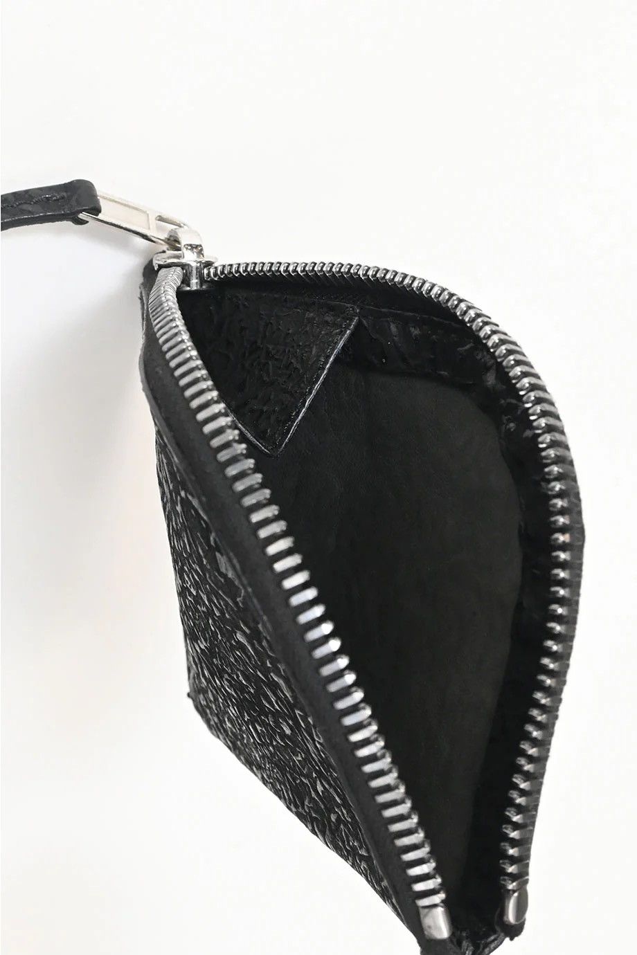 Rick Owens Rick Owens Black grained calf leather Neck wallet Size ONE SIZE - 7 Thumbnail