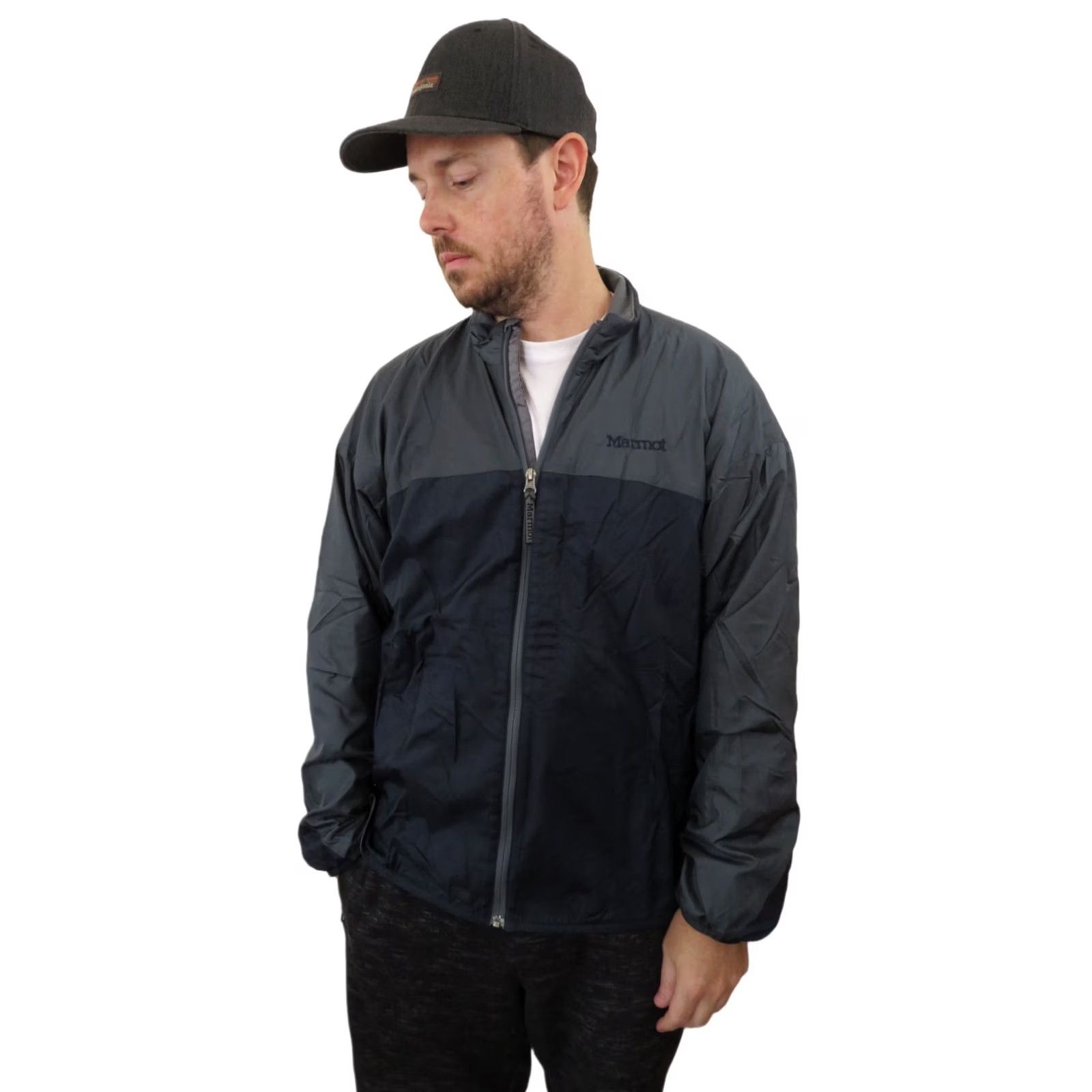 Marmot VINTAGE Marmot Full Zip Windbreaker Shelled Jacket Mens Sz Large Rain Coat Blue Size US L / EU 52-54 / 3 - 2 Thumbnail