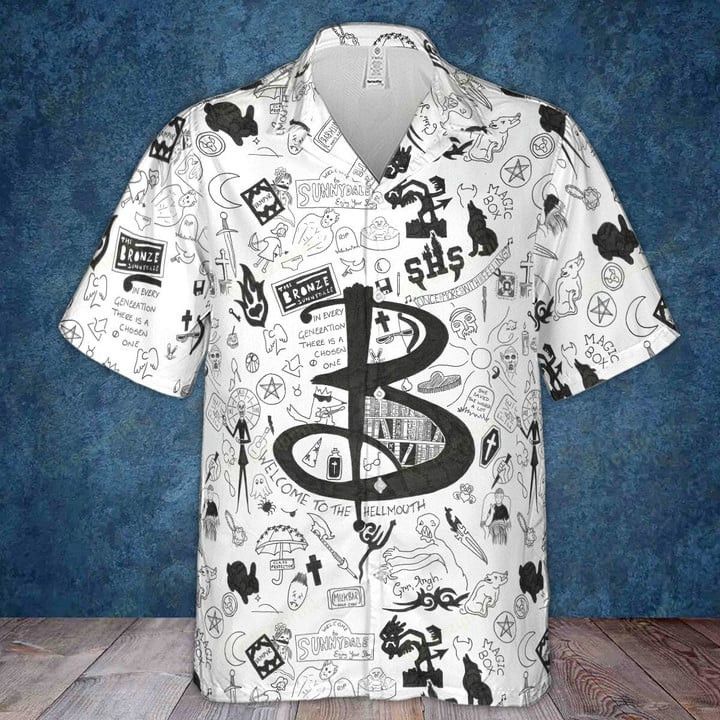 Other BUFFY THE VAMPIRE SLAYER PATTERN HAWAIIAN SHIRT Size US L / EU 52-54 / 3 - 3 Thumbnail