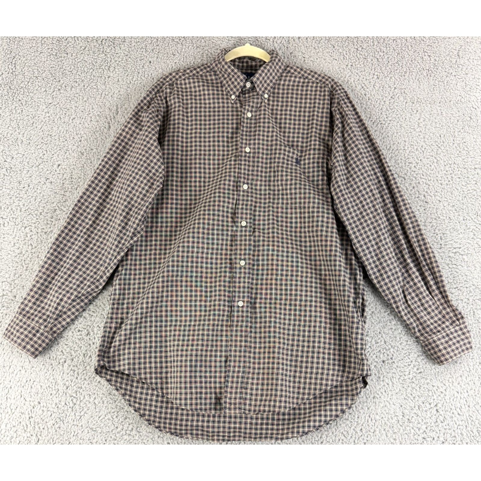 Ralph Lauren Ralph Lauren Button-Down Shirt Mens M Brown Plaid Classic Fit Long Sleeve Size US M / EU 48-50 / 2 - 2 Thumbnail