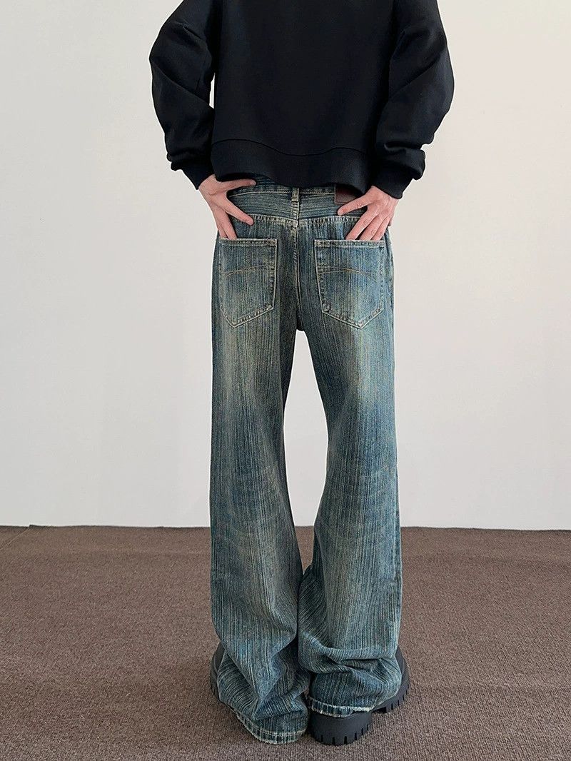 Jean American high street cleanfit washed bamboo distressed jeans Size US 32 / EU 48 - 4 Thumbnail