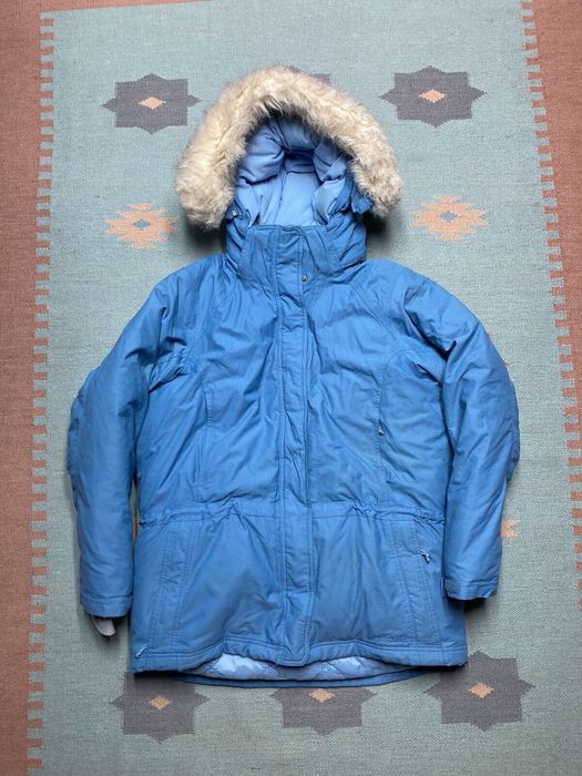 Vintage LL bean goose down parka coat goretex jacket fur hood med