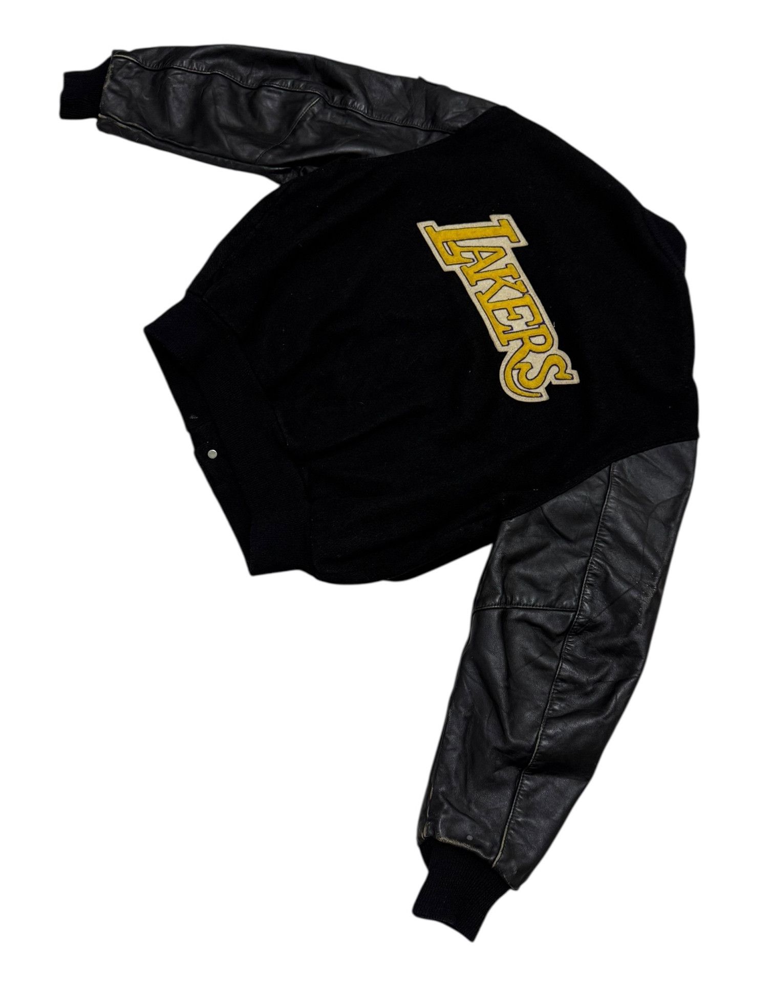 Delong Delong Lakers Big Logo Leather Wool Varsity Jacket Size US L / EU 52-54 / 3 - 7 Thumbnail