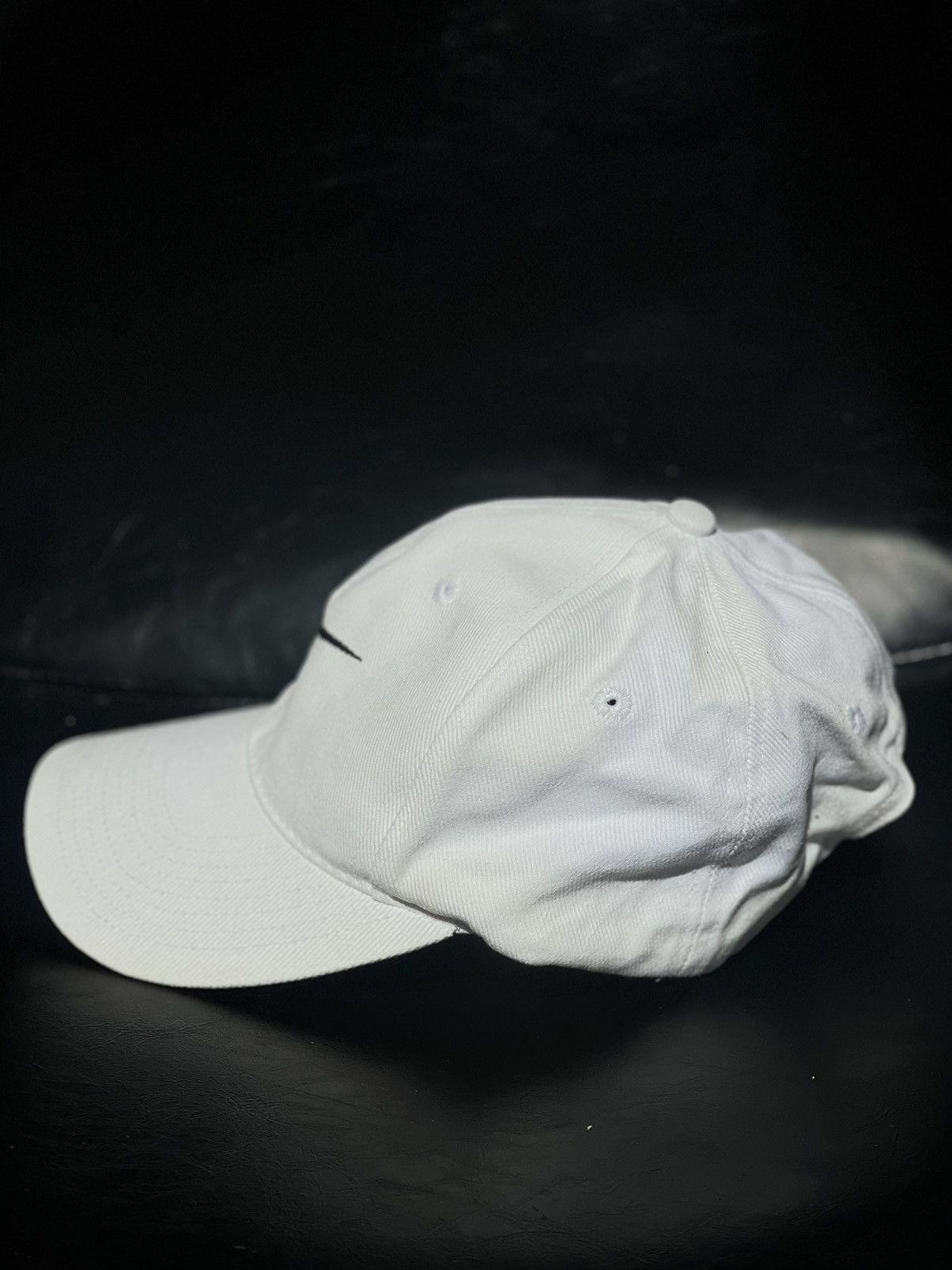 Nike × Vintage 90’s Nike Vintage white cap embroidered black logo Size ONE SIZE - 4 Thumbnail