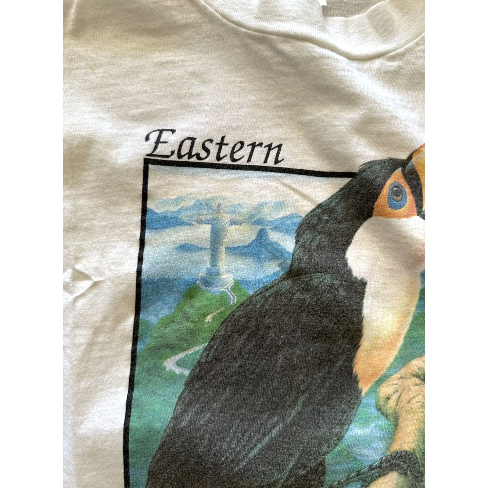 Hanes VINTAGE Hanes Eastern Airlines “Our Airline” Short Sleeve Cotton Graphic Tee L White Mens 1980s Size US L / EU 52-54 / 3 - 3 Thumbnail