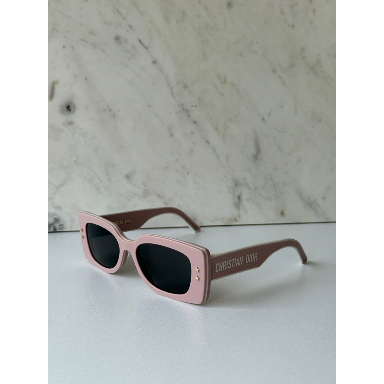 Dior NEW Dior Pacific S1U Logo Sunglasses in Mauve Powder Pink Size ONE SIZE - 5 Thumbnail
