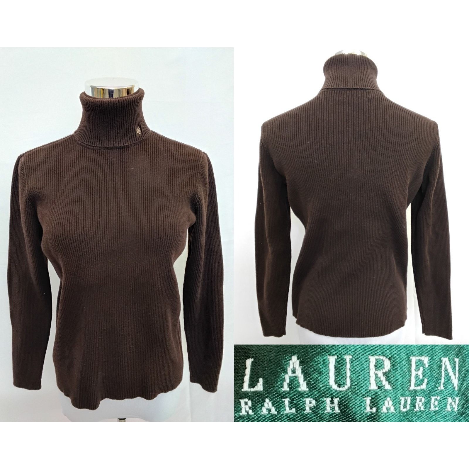 Lauren Ralph Lauren Lauren Ralph Lauren Turtle Neck Women's M Brown VTG Size M / US 6-8 / IT 42-44 - 1 Thumbnail