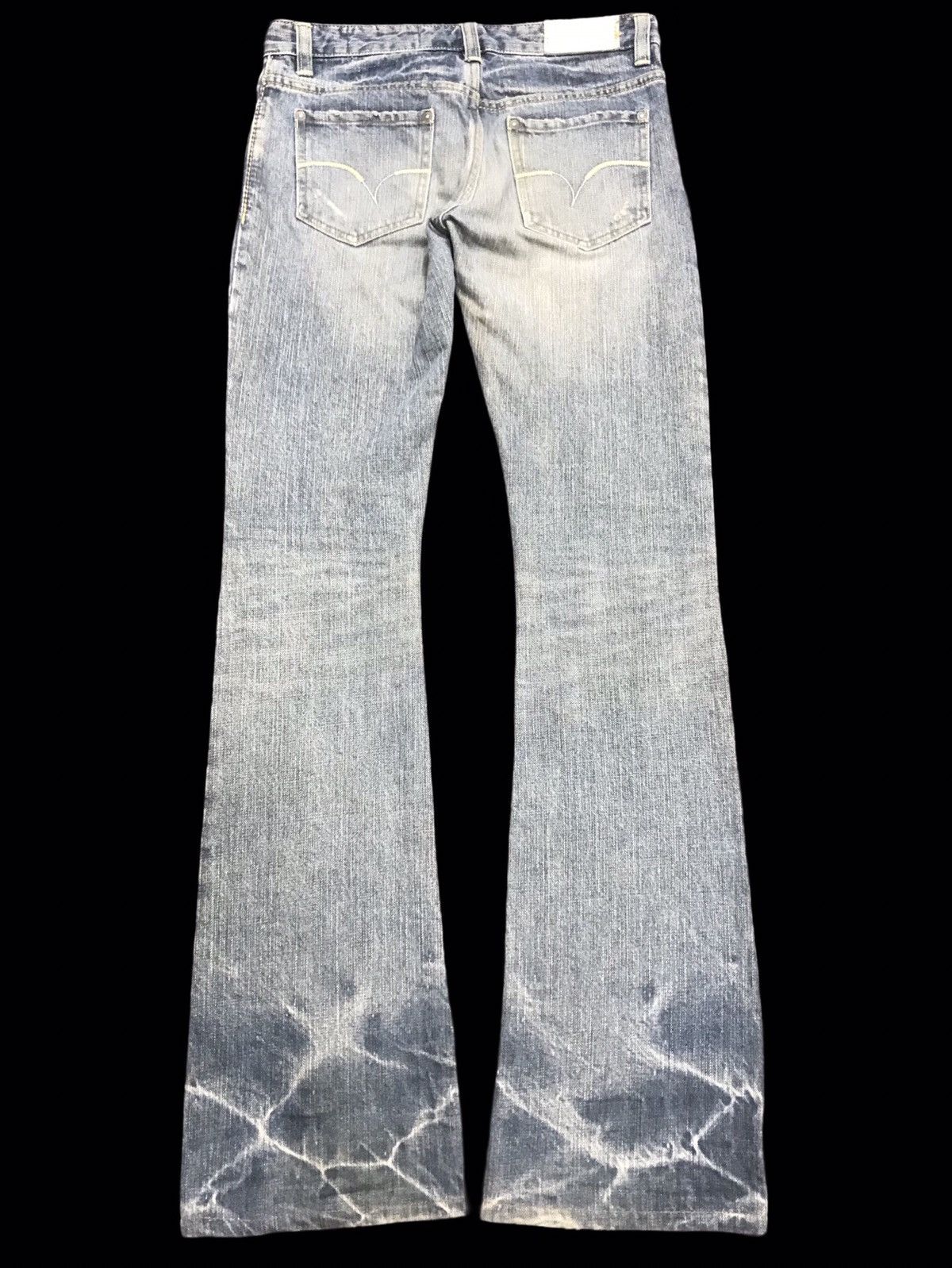 Japanese Brand 💥FLARE💥virca phrase Skinny Flare Distressed Denim F243 Size 30" / US 8 / IT 44 - 2 Thumbnail