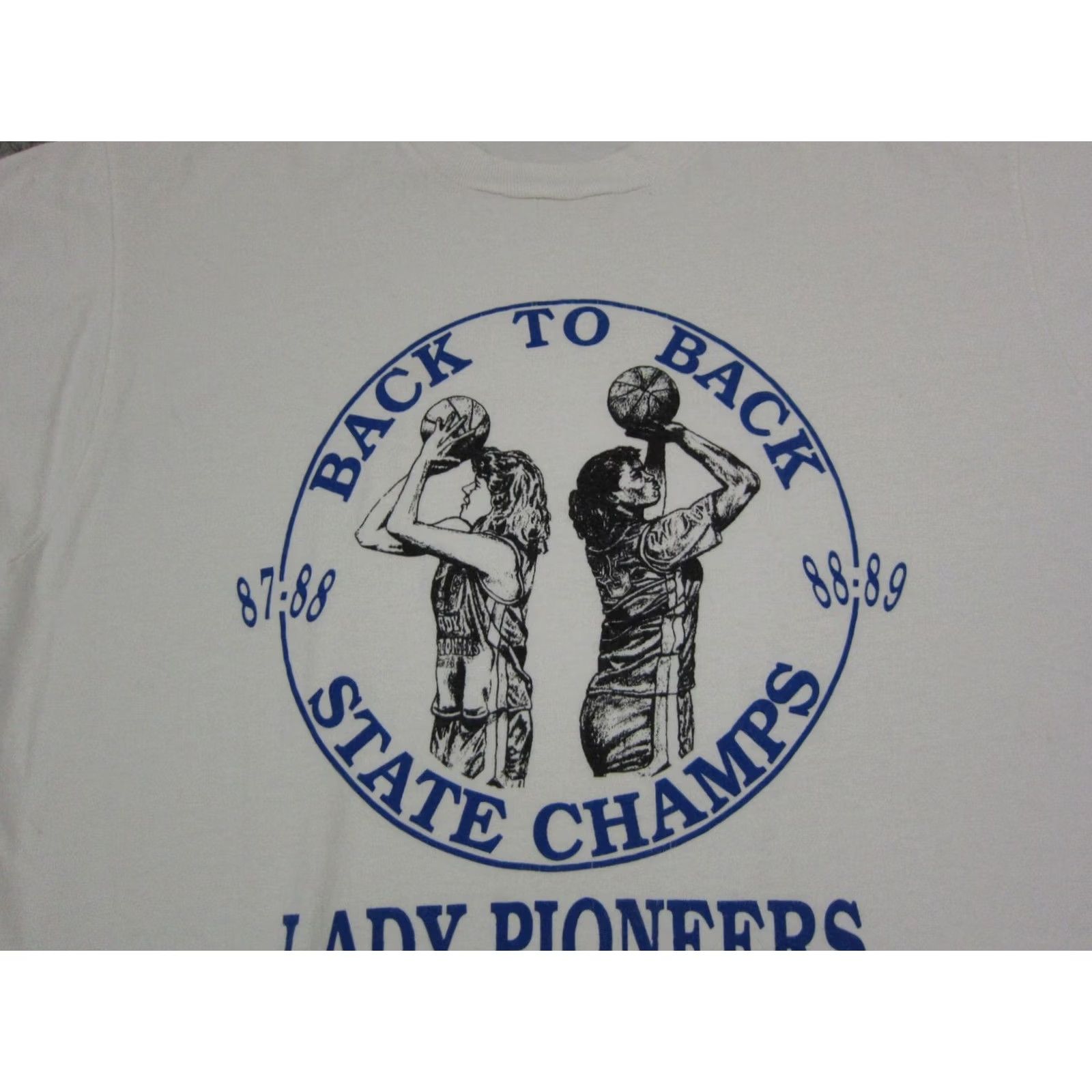 Fruit Of The Loom VINTAGE Fruit of the Loom 80s Basketball Shirt Mens XL White Made in USA Champs Size US XL / EU 56 / 4 - 2 Thumbnail