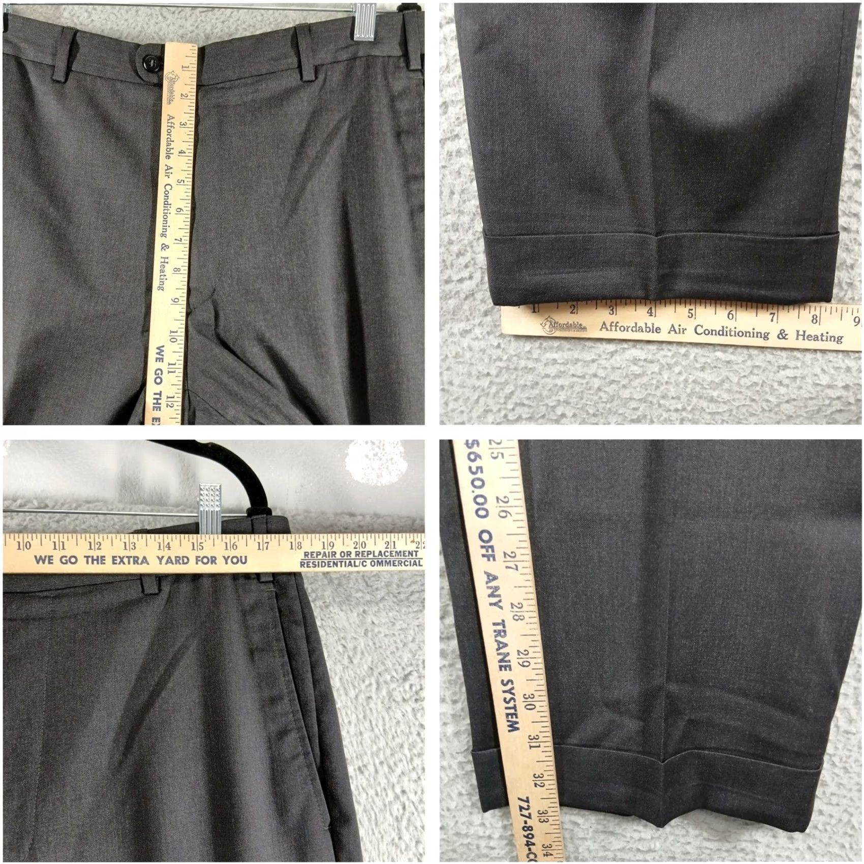 Zanella Zanella Pants Saks Fifth Avenue 100% Virgin Wool Made in Italy Size 36 Gray Solid Dress Pants Mens Wool Wedding 36 Regular Straight Todd Size US 36 / EU 52 - 6 Thumbnail