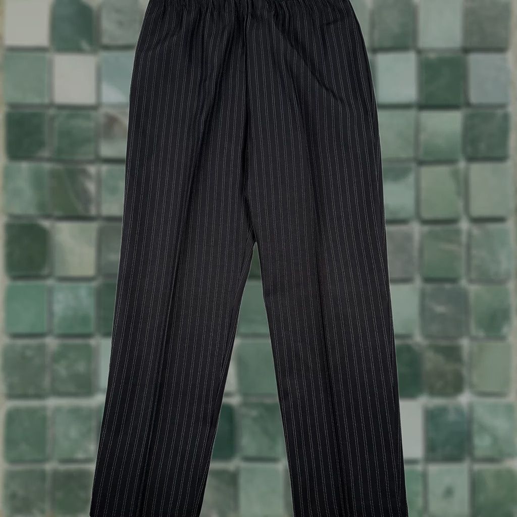 Vintage VINTAGE Pinstripe Dress Pants 10P Straight Elastic Waist Corpcore Office USA Women Pants 32in Waist 28in Inseam Size 32" / US 10 / IT 46 - 1 Thumbnail