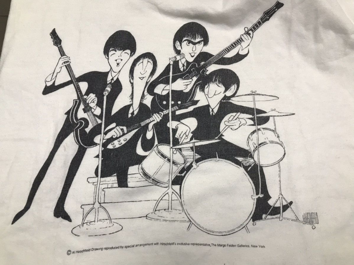Band Tees × Hanes × Vintage VINTAGE THE BEATLES 90s…©️Al Hirschfeld Drawing reproduced Size US XL / EU 56 / 4 - 1 Thumbnail