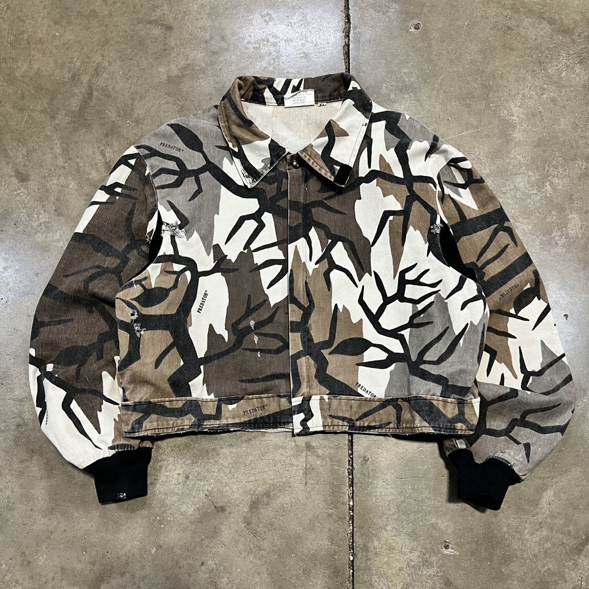 Vintage Vintage 90s Cropped Workwear Jacket Camo Utility Boxy USA Size US XL / EU 56 / 4 - 1 Thumbnail