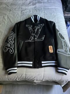 FW22 Louis Vuitton Black & White Varsity Jacket