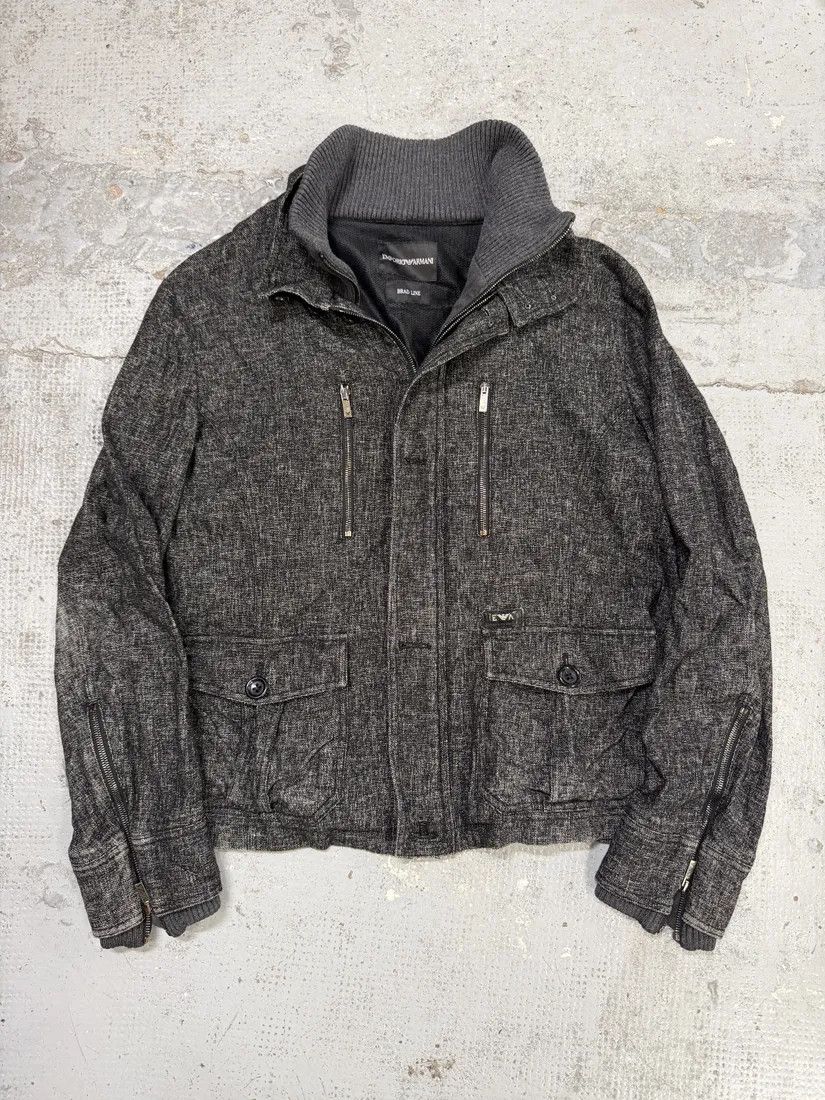 Emporio Armani AW2008 Emporio Armani Grey Wool Jacket Size US L / EU 52-54 / 3 - 5 Thumbnail