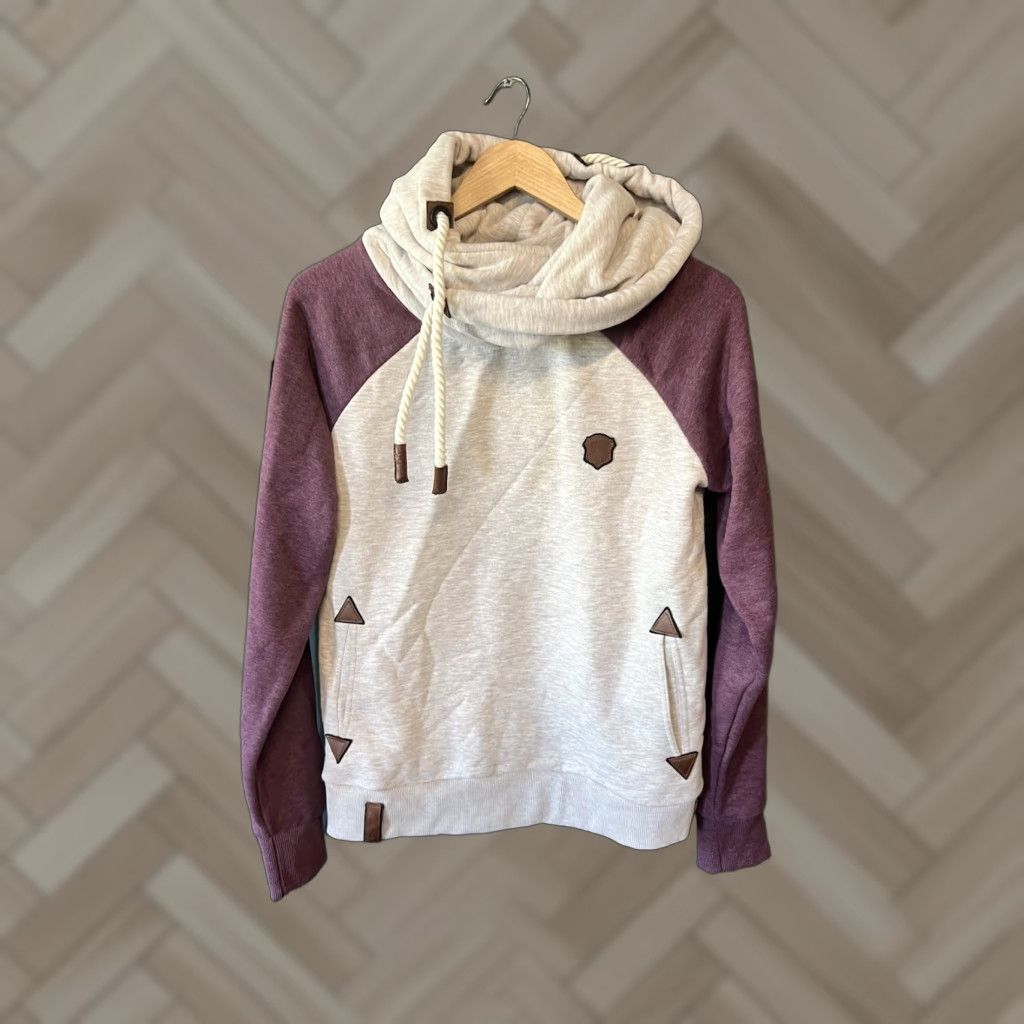 Vintage VINTAGE Naketano Hoodie Womens M Sweatshirt Gray Pink Brave New World Size M / US 6-8 / IT 42-44 - 1 Thumbnail
