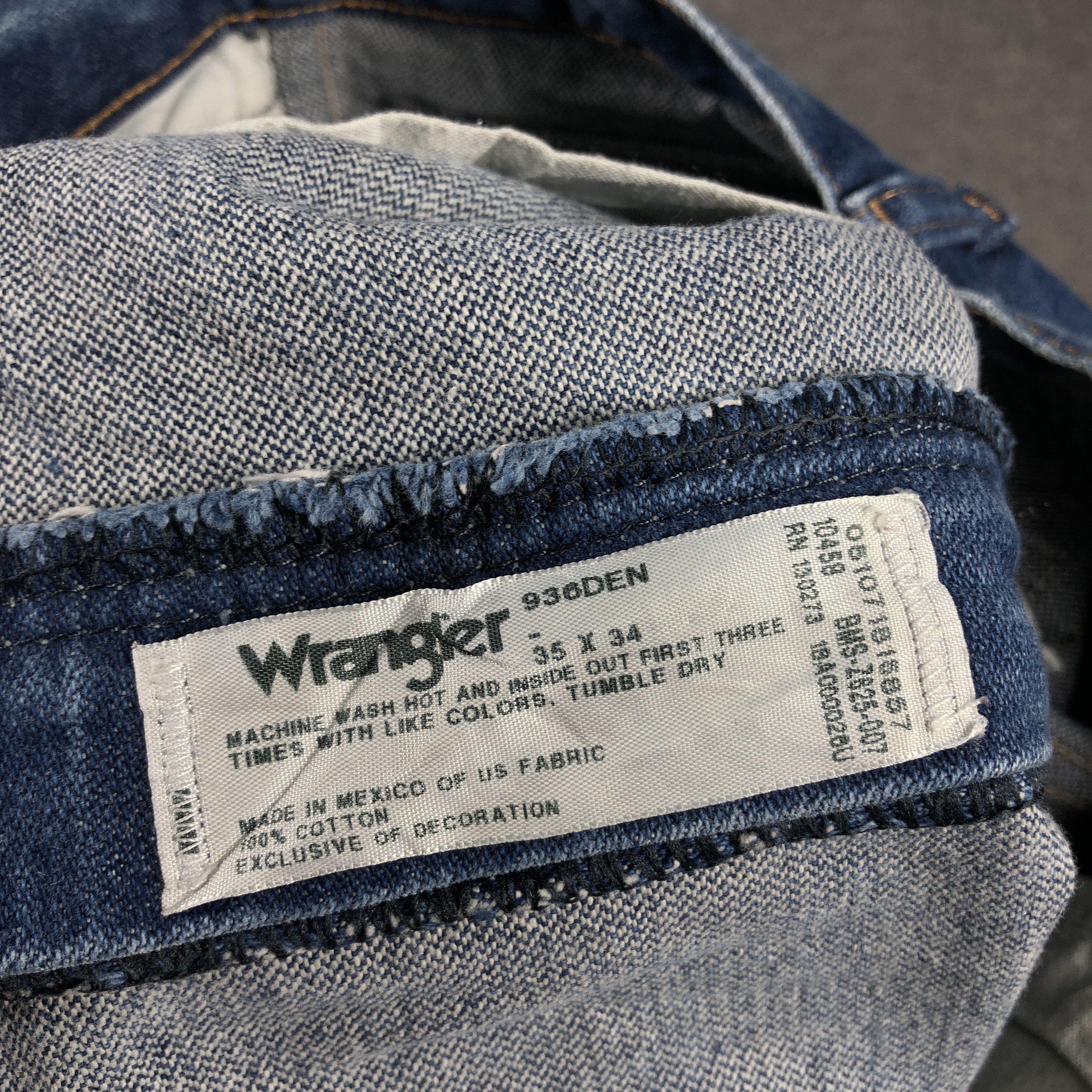 Vintage × Wrangler Vintage Wrangler Blue Wash Jeans L685 Size US 34 / EU 50 - 8 Thumbnail