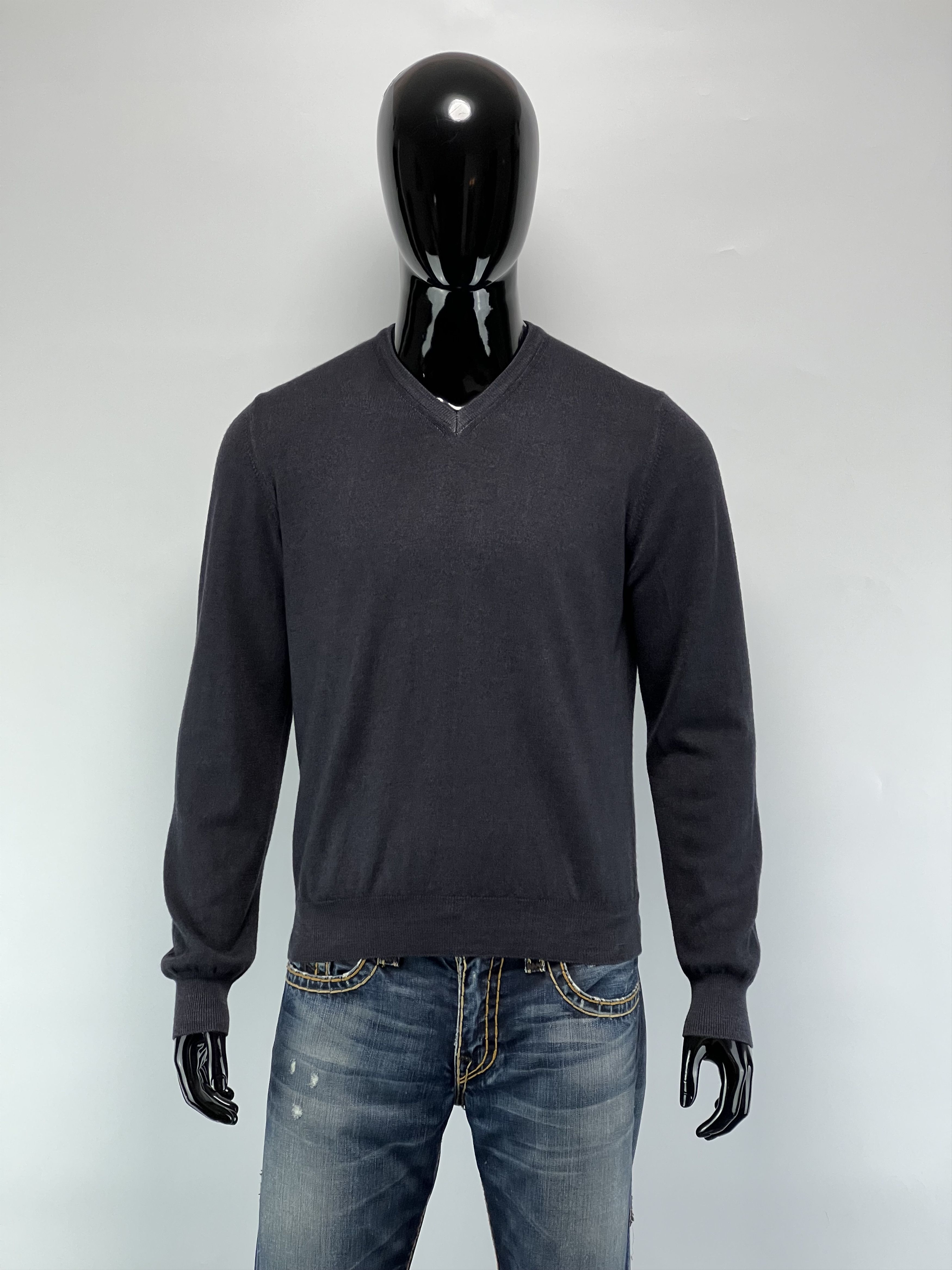 Gran Sasso Gran Sasso Vintage 100% Virgin Wool V-Neck Sweater Size 48 Size US M / EU 48-50 / 2 - 1 Thumbnail