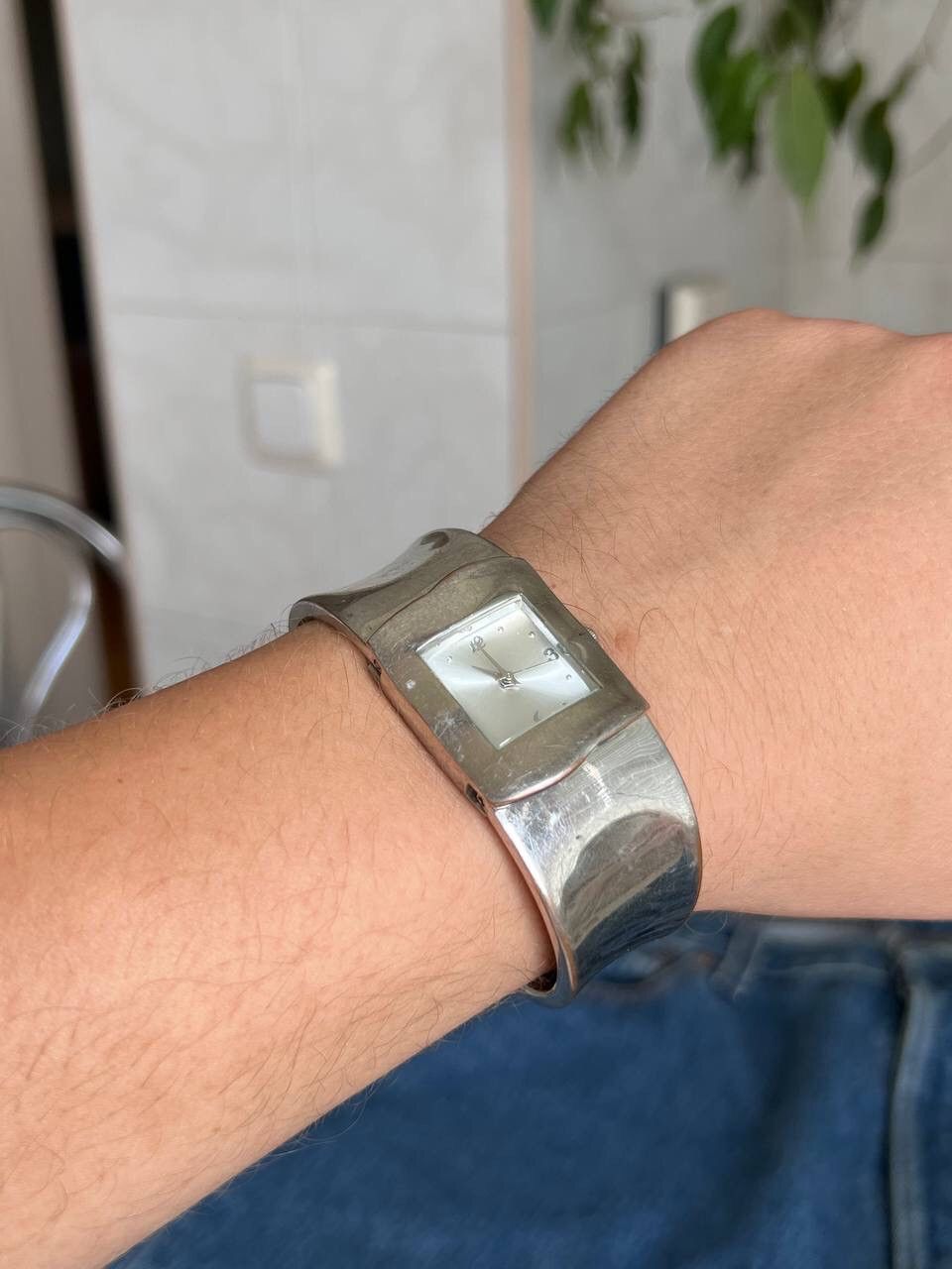 Japanese Brand × Vintage Vintage Japanese style futuristic Chrome Metallic Watch Size ONE SIZE - 9 Thumbnail