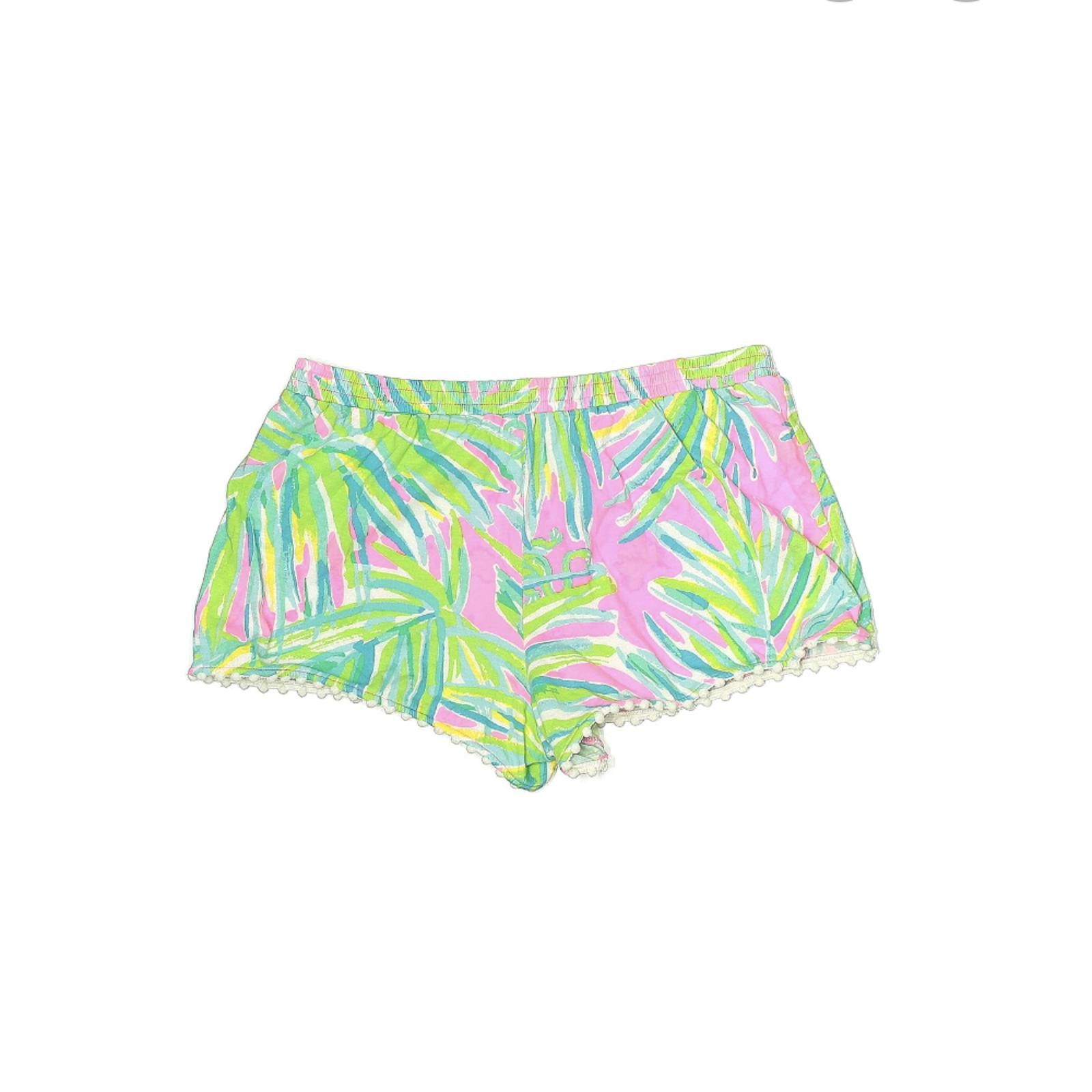 Other Lilly Pulitzer Girls Cotton Shorts XL (12-14) Tropical Pal Size 24" / US 00 / IT 34 - 2 Thumbnail