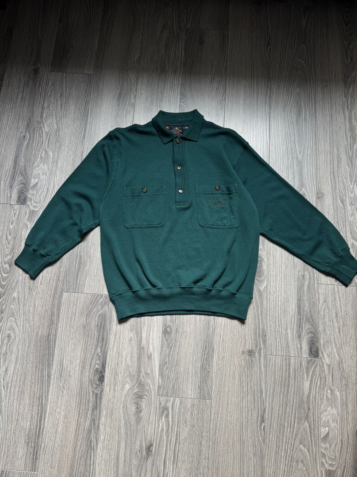 Paul & Shark Vintage Paul & Shark Wool Mint Green Sweater L Size US L / EU 52-54 / 3 - 2 Thumbnail