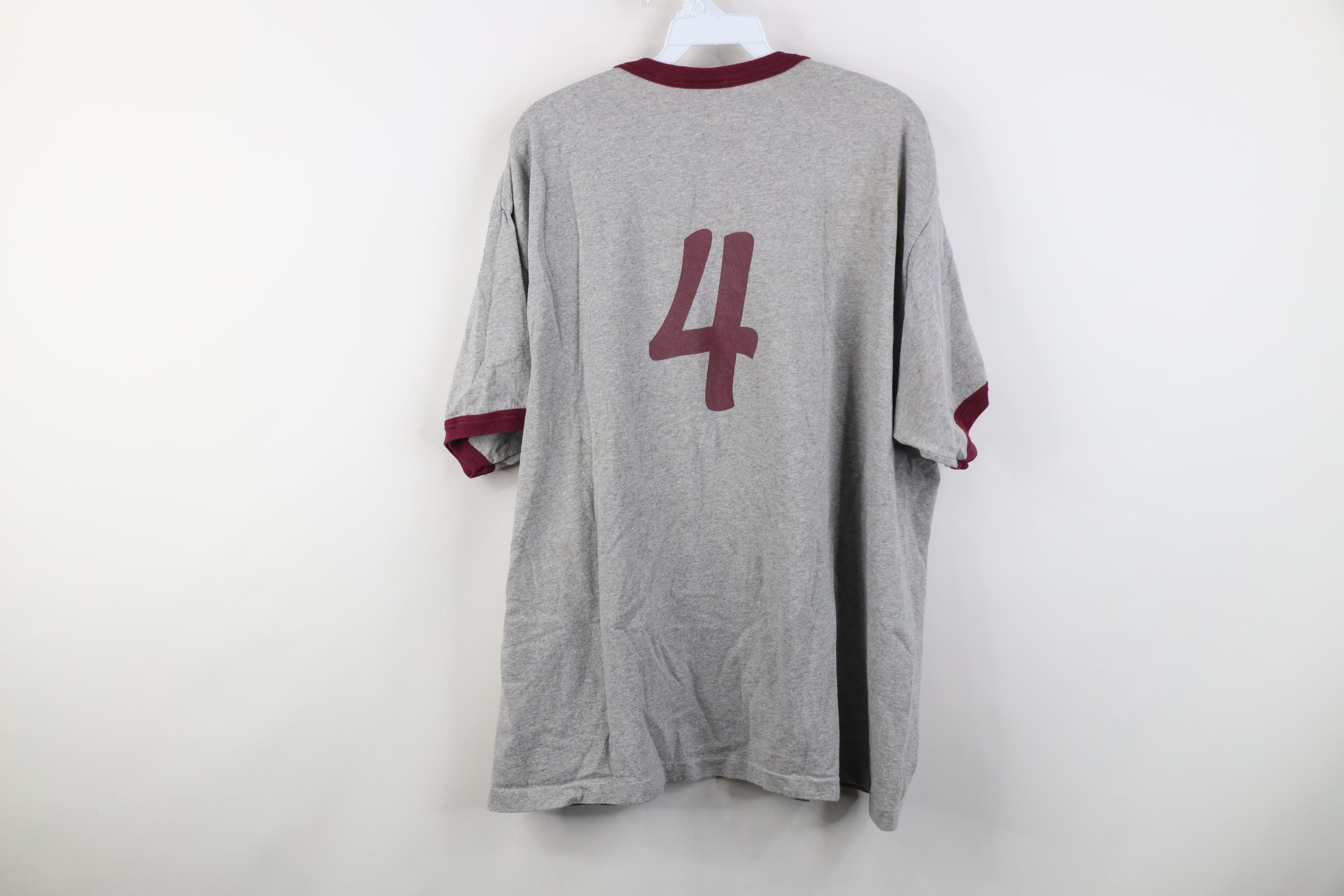 Vintage Vintage Y2K 2000 Maroon Barenaked Ladies Band Ringer T-Shirt Size US XL / EU 56 / 4 - 15 Thumbnail