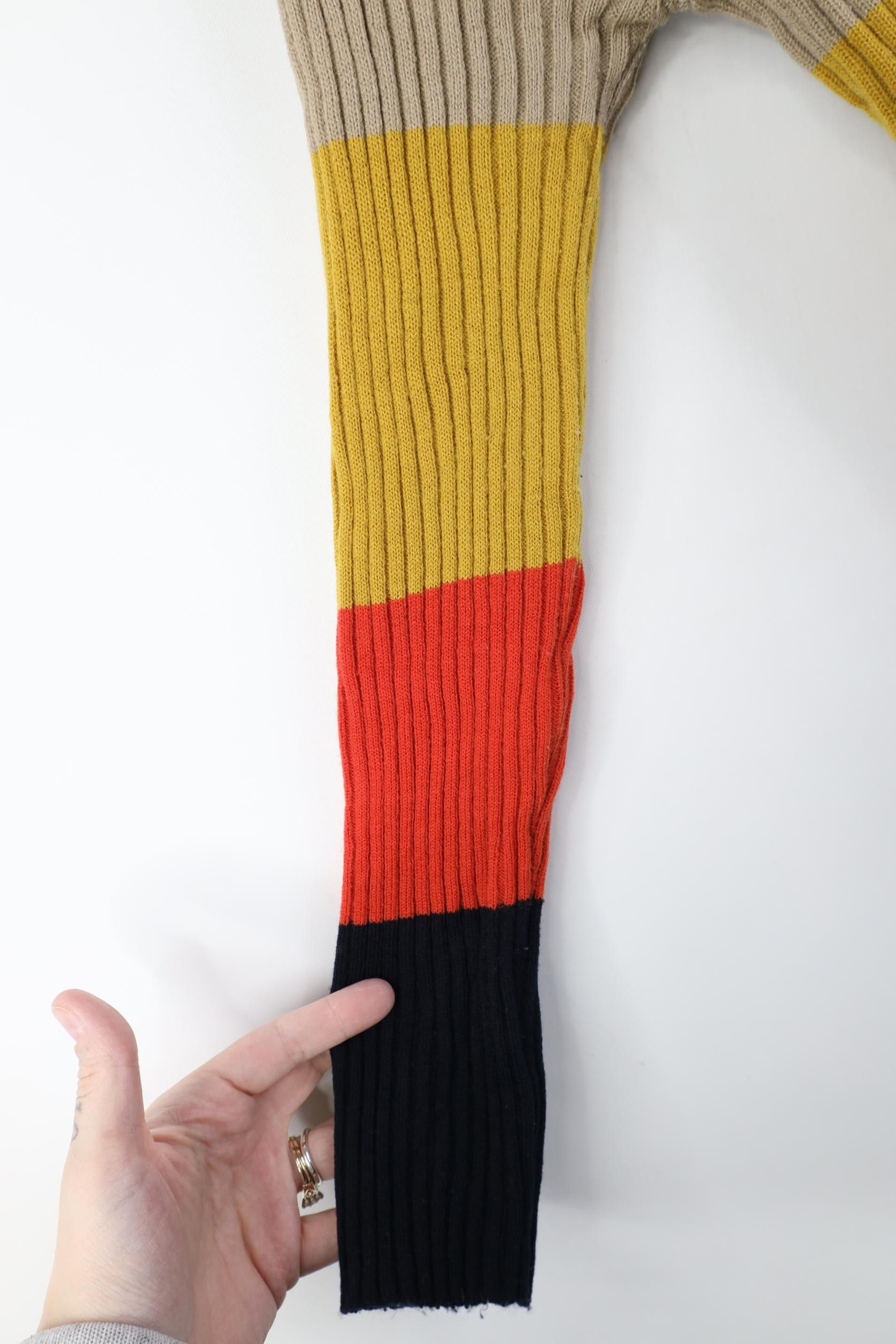 Vintage Vintage 50s 60s Mid Century Modern Block Ribbed Knit Sweater Size M / US 6-8 / IT 42-44 - 4 Thumbnail