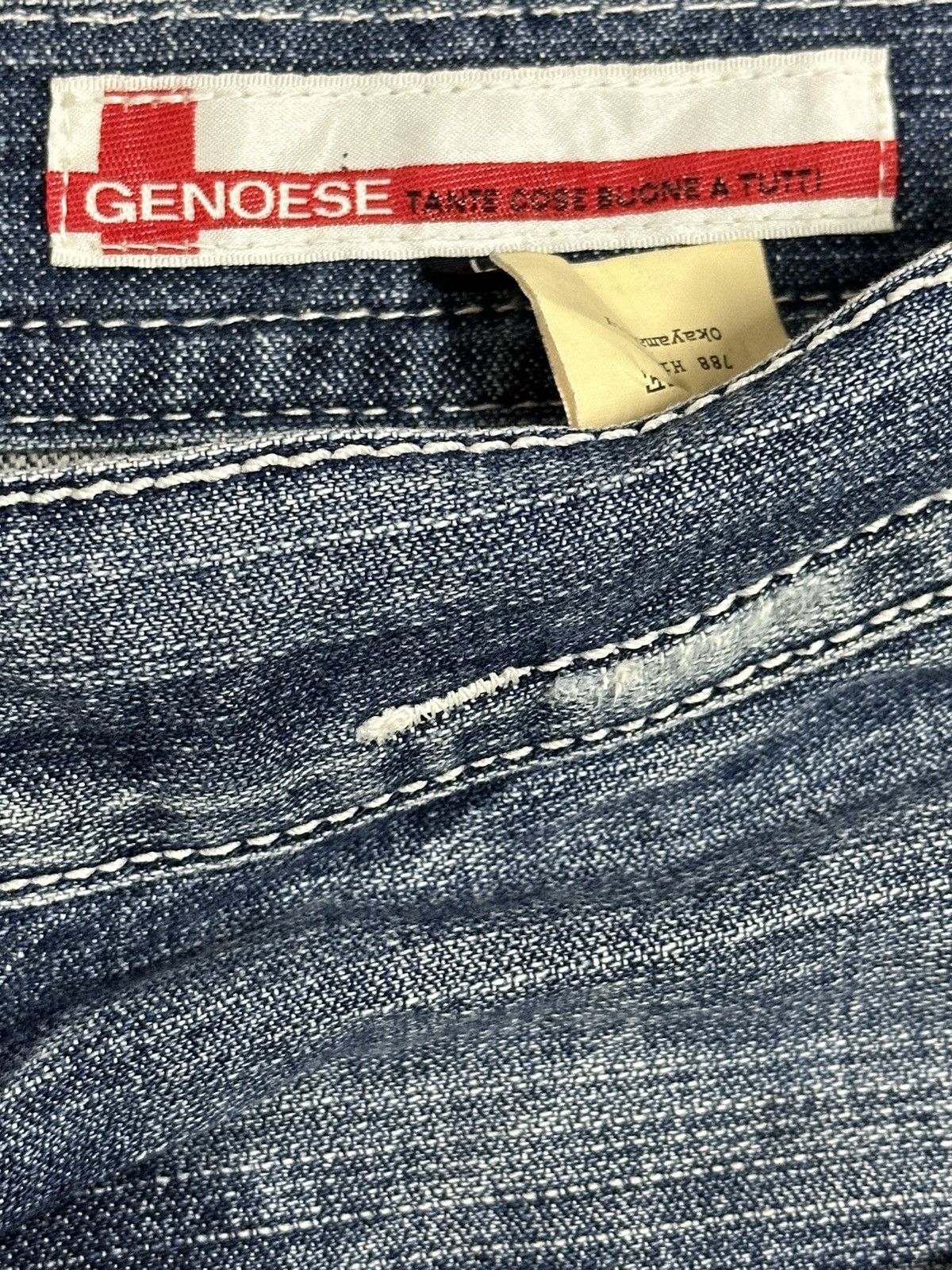 Japanese Brand Vintage Japanese Genoese Embroidered Cross Style Jeans Size US 34 / EU 50 - 10 Thumbnail