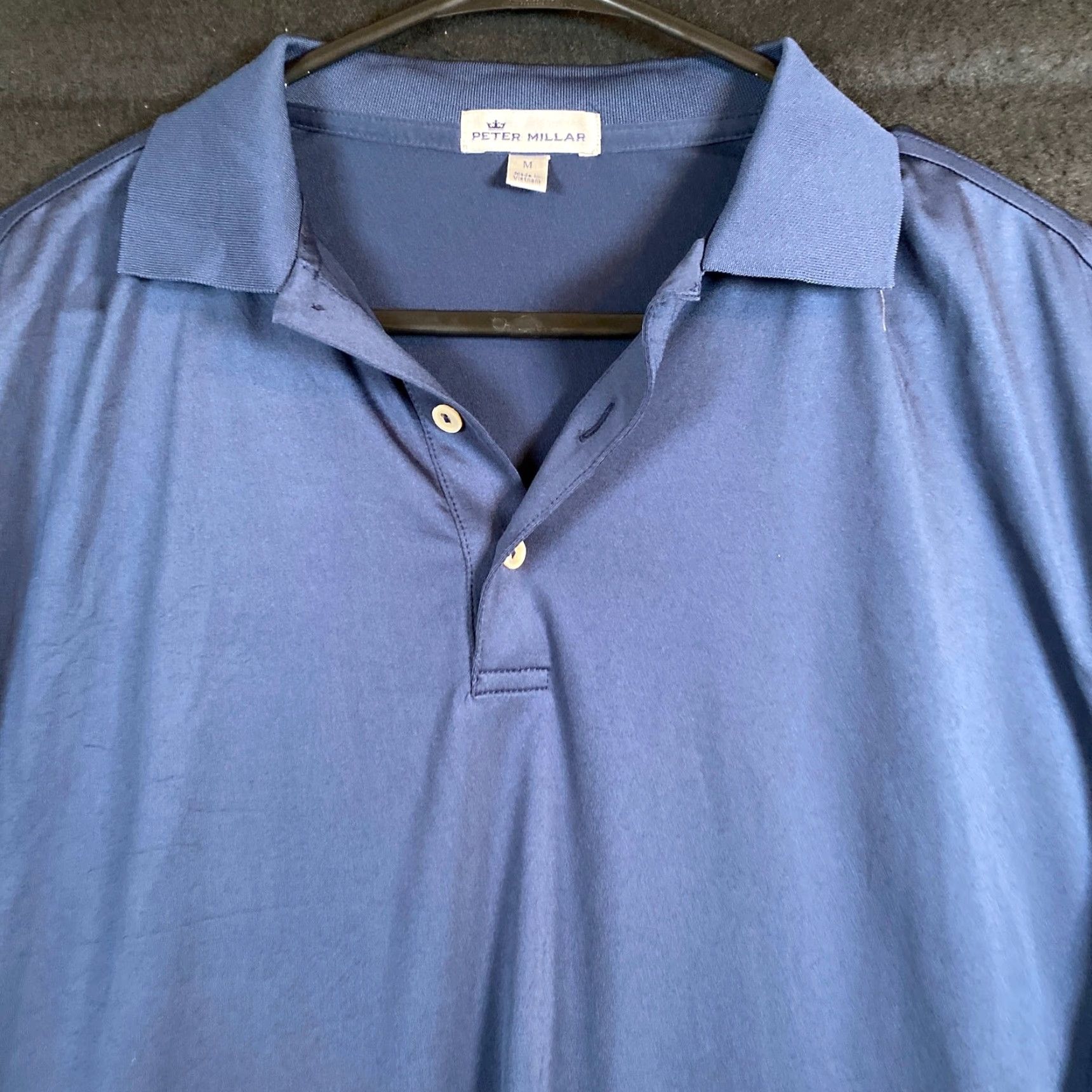 Peter Millar Peter Millar Mens Shirt Navy Short Sleeve Polo Stretch Medium Size US M / EU 48-50 / 2 - 2 Thumbnail