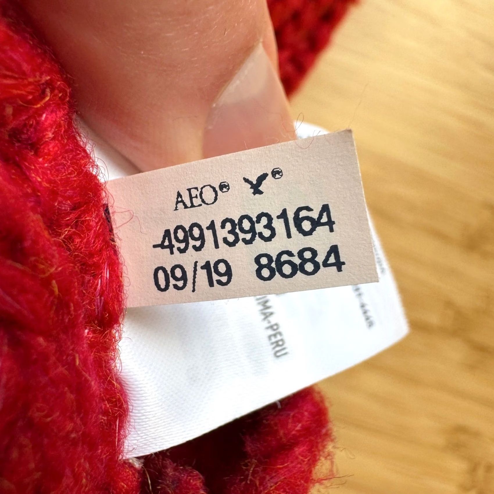 American Eagle Outfitters American Eagle Red Chunky Ribbed Knit Sweater Womens XL Vibrant Cropped Size XL / US 12-14 / IT 48-50 - 6 Thumbnail