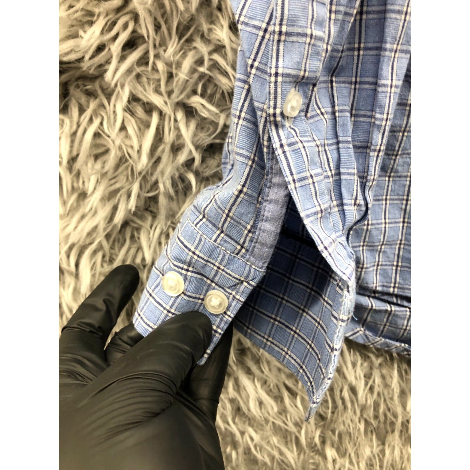 Vintage Report Collection Shirt Mens Long Sleeve Button-Up Blue Check Size M Size US M / EU 48-50 / 2 - 2 Thumbnail