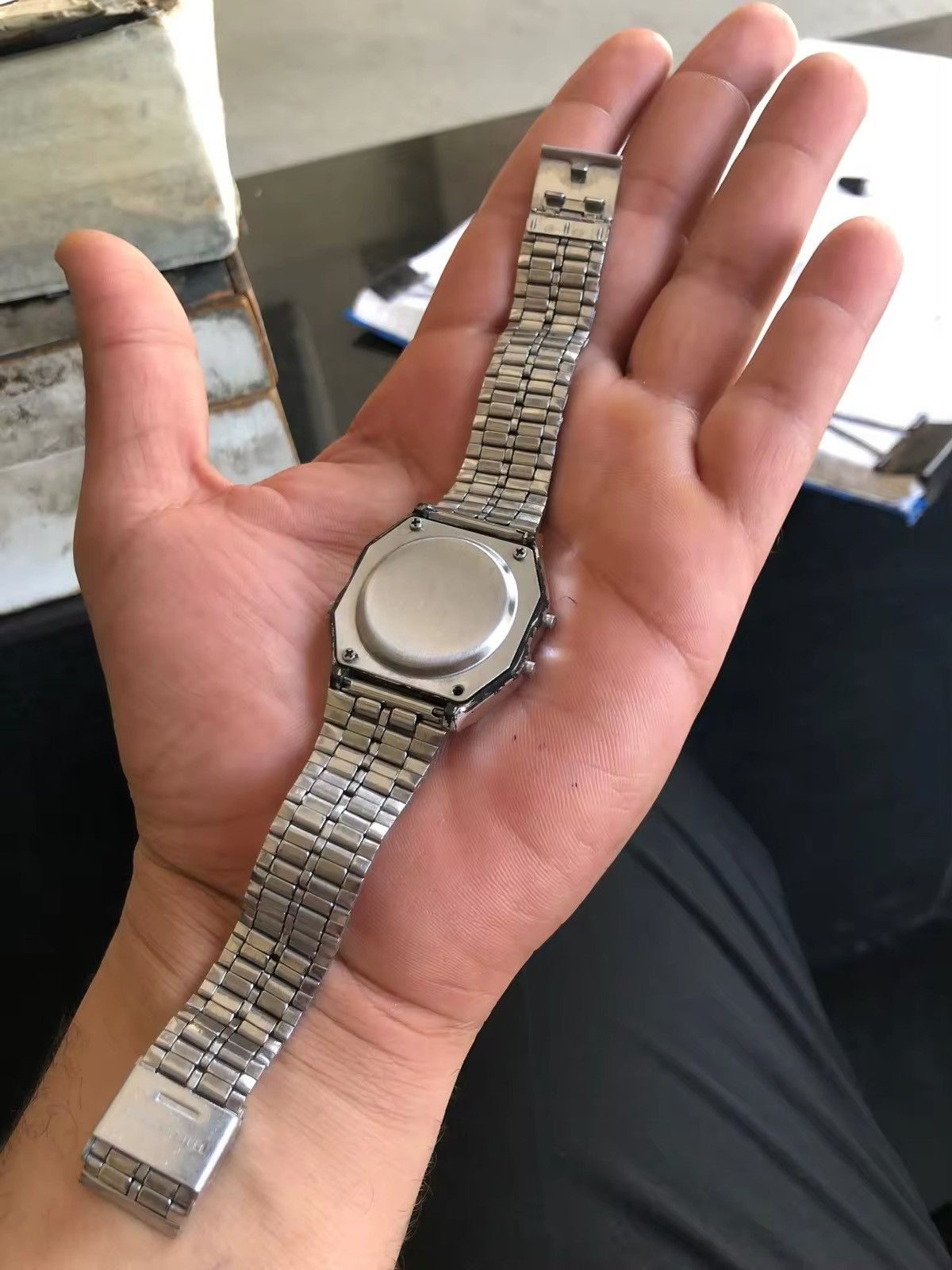 Other Y2K 2000s vintage retro silver stainless steel digital watch Size ONE SIZE - 2 Thumbnail