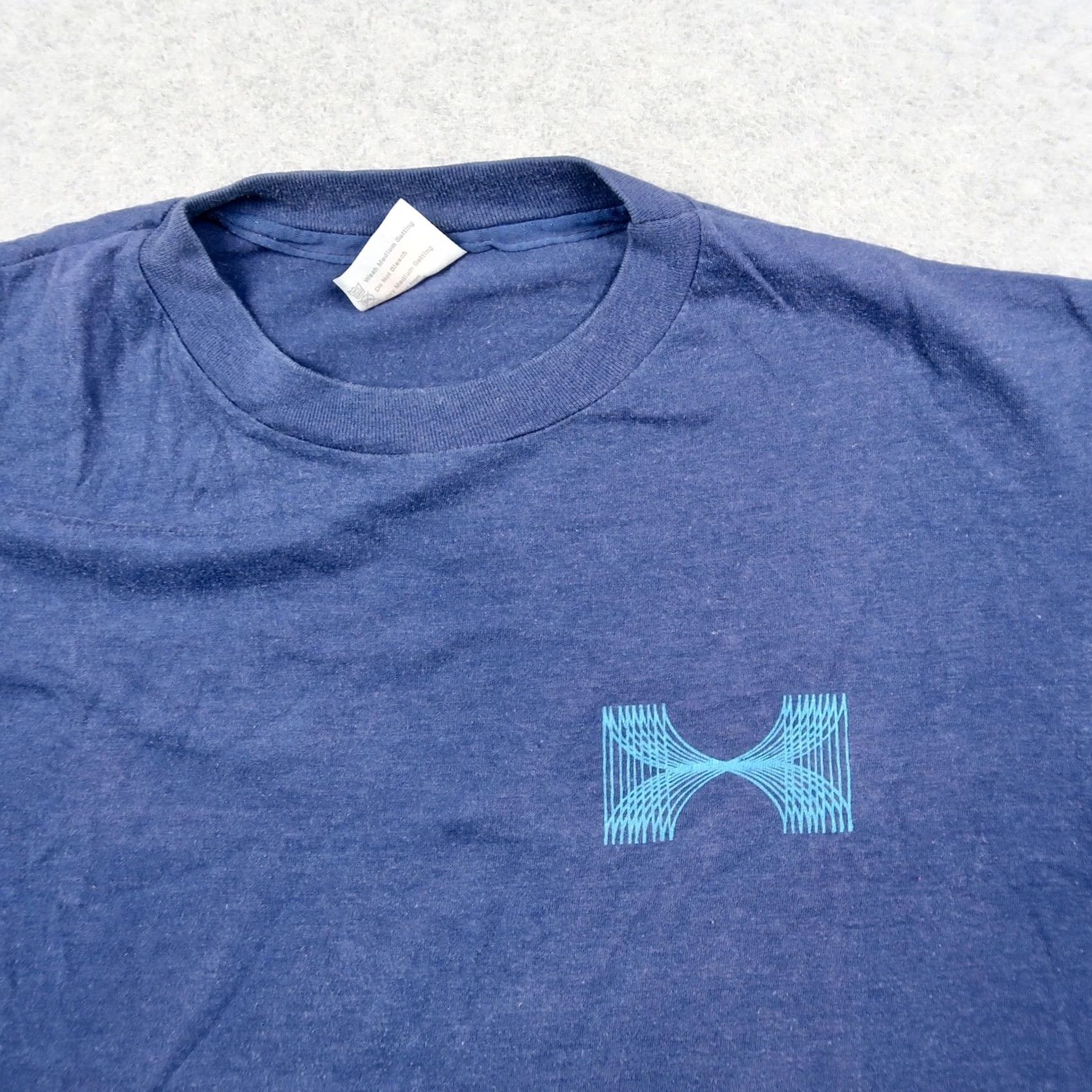 Hanes VINTAGE Hanes MMS Our Ball Game T-Shirt Navy Blue Mens Large USA Shirts Men 80s Graphic Tee Short Sleeve blue Geometric Size US L / EU 52-54 / 3 - 3 Thumbnail