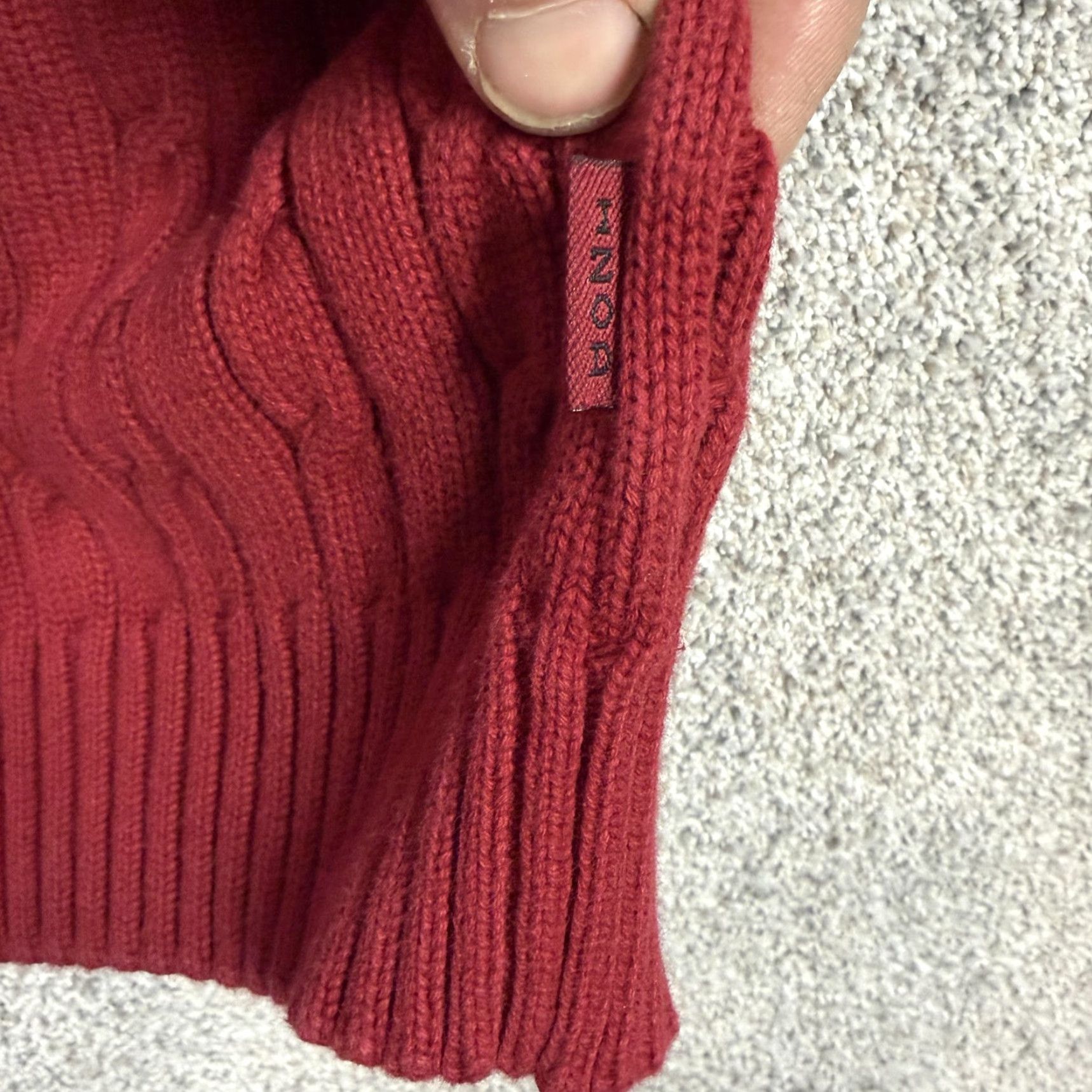 Izod IZOD Sweater Red Cable-Knit Crewneck Cotton L Men’s Regular Fit Pullover Casual Fall Winter Size US L / EU 52-54 / 3 - 5 Thumbnail