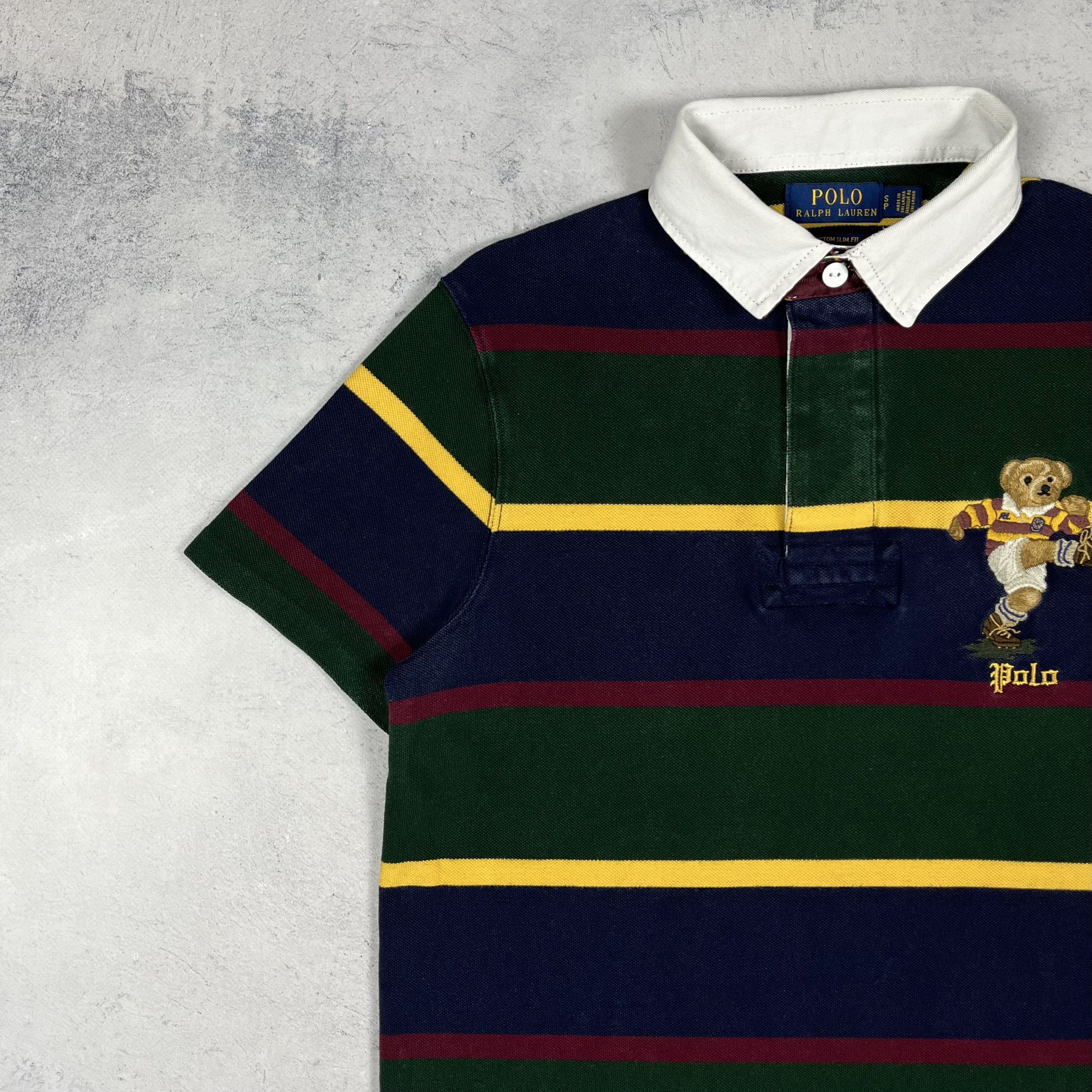 Polo Ralph Lauren Polo Ralph Lauren Polo Bear Rugby Stripped Polo Shirt Size US S / EU 44-46 / 1 - 5 Thumbnail