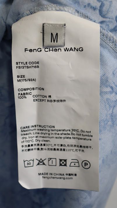 Feng Chen Wang o1rshd1 T-Shirt with Front Pocket in Sky Blue Size US M / EU 48-50 / 2 - 8 Thumbnail