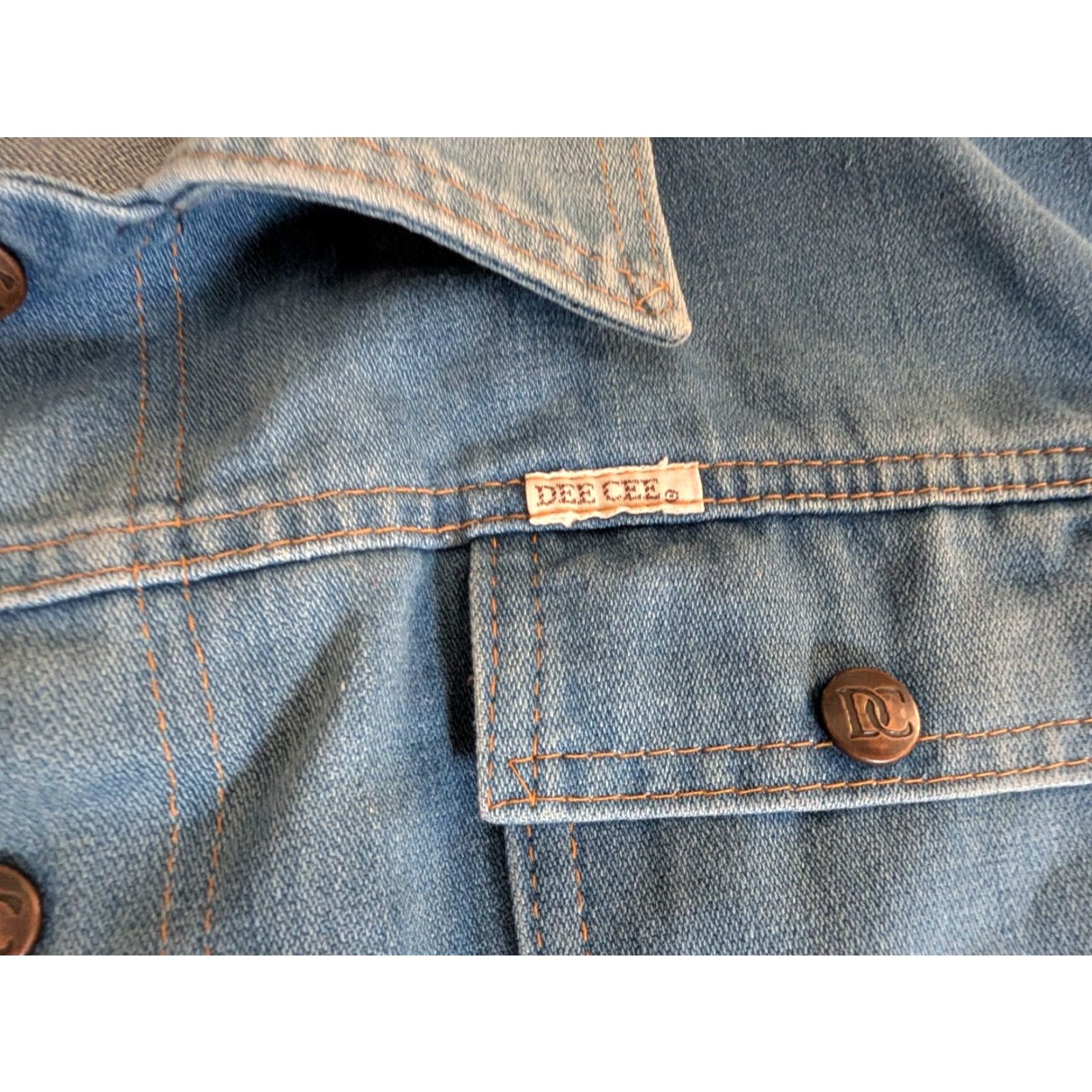 Denime VINTAGE Dee Cee Denim Trucker Jacket Size 42 Blue Classic Casual USA Made 70s/80s Unisex Adults Size 28" / US 6 / IT 42 - 5 Thumbnail